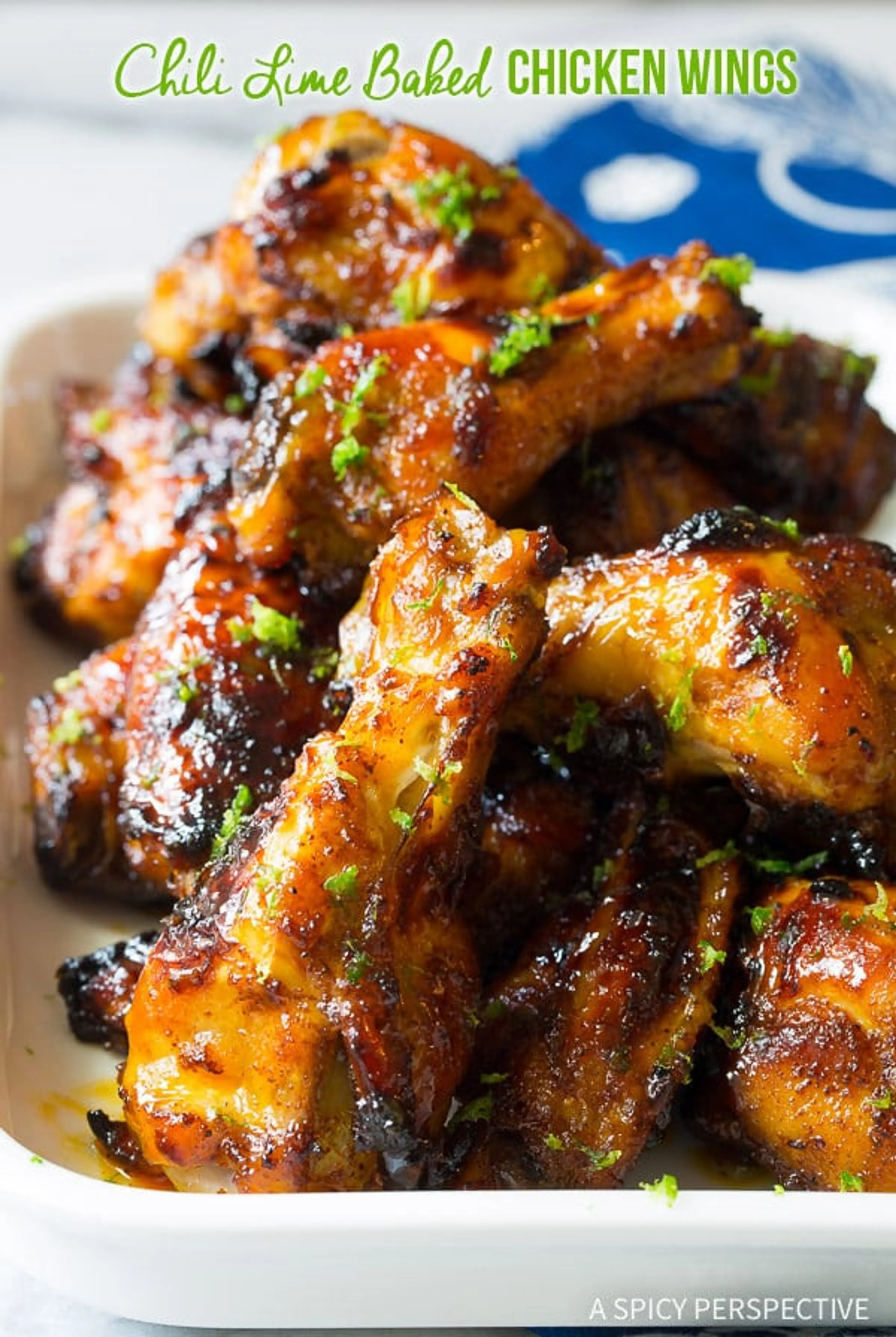 Baked Chicken Wings Recipe with Chili Lime Glaze