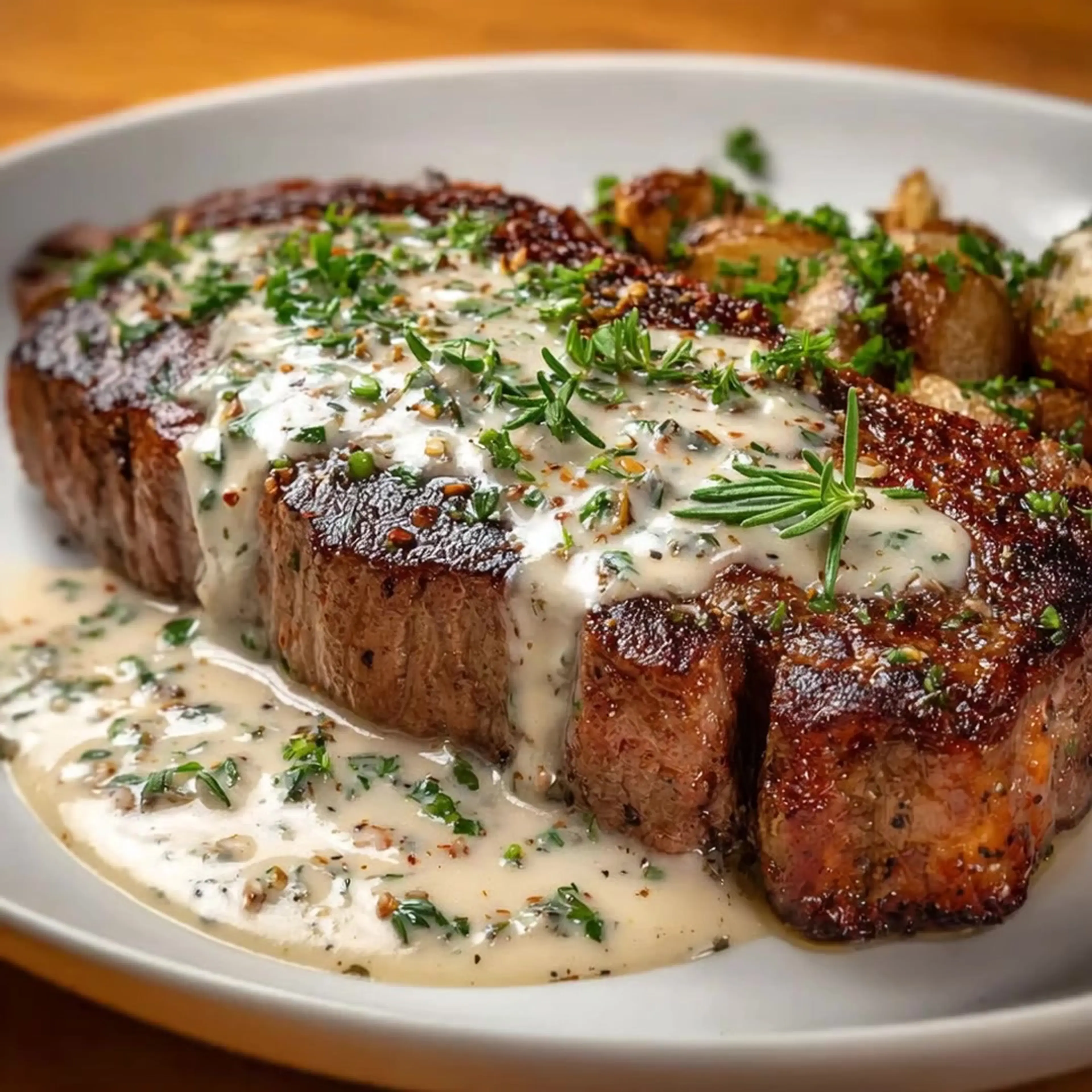 Bourbon Garlic Steak - Haunted