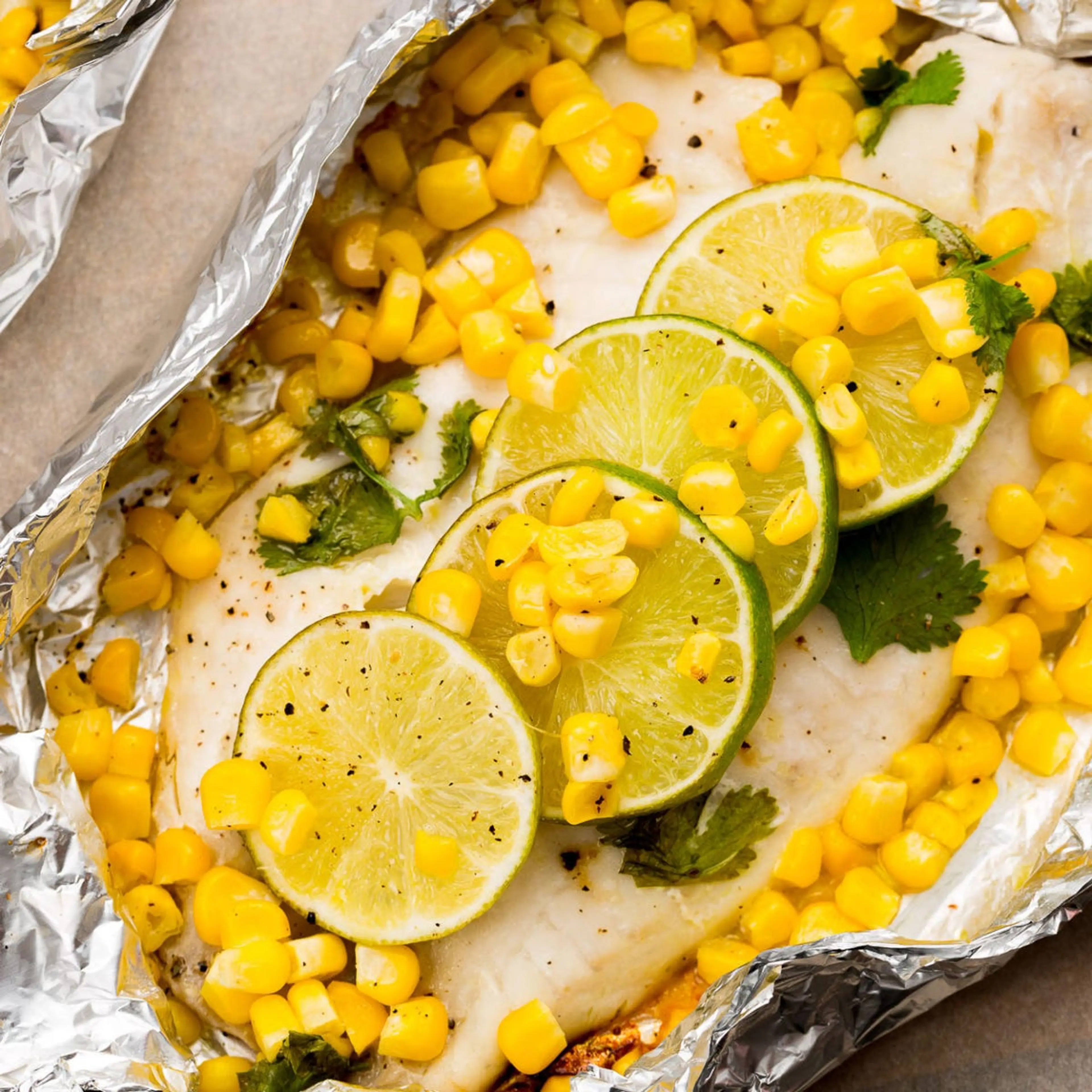 Honey-Lime Tilapia and Corn Foil Pack