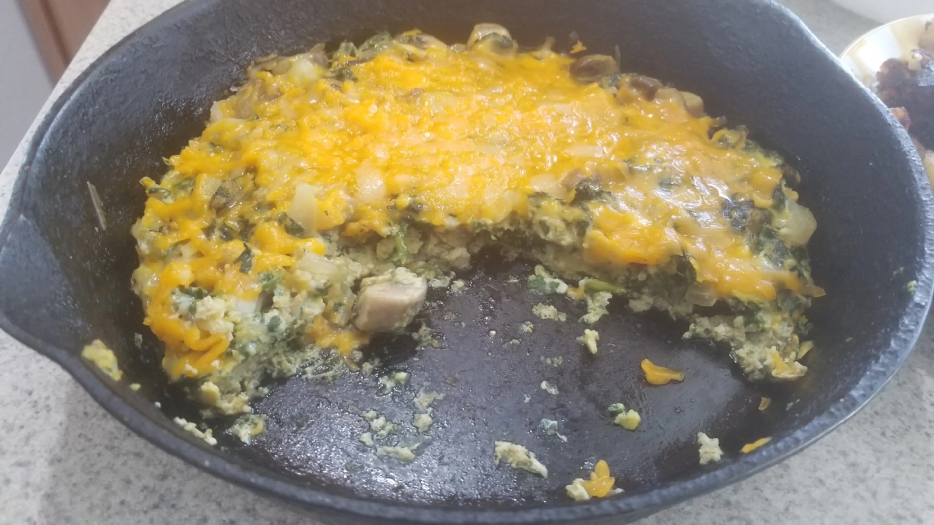 Fresh Spinach Mushroom Frittata