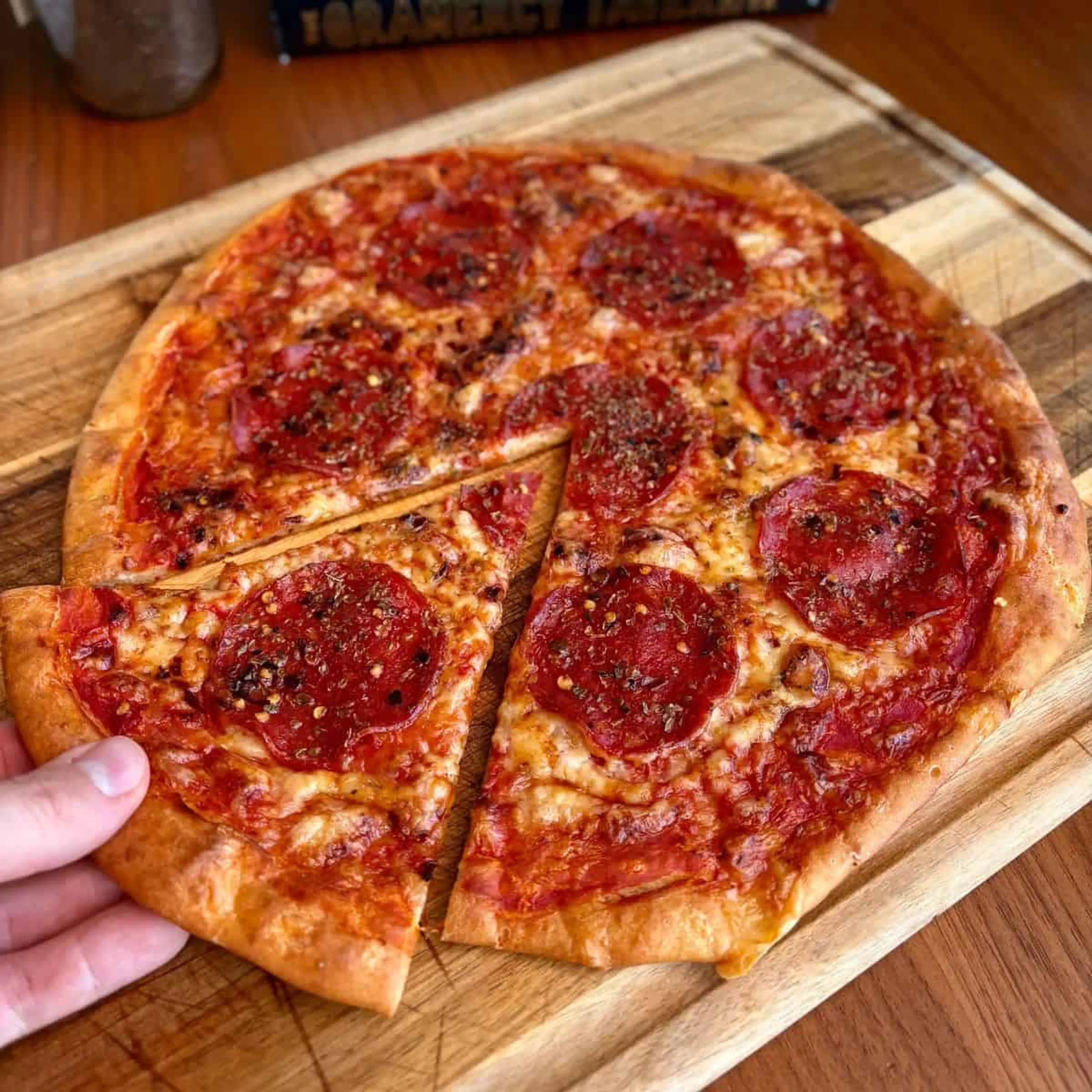 Pepperoni Pizza with Cottage Cheese Crust