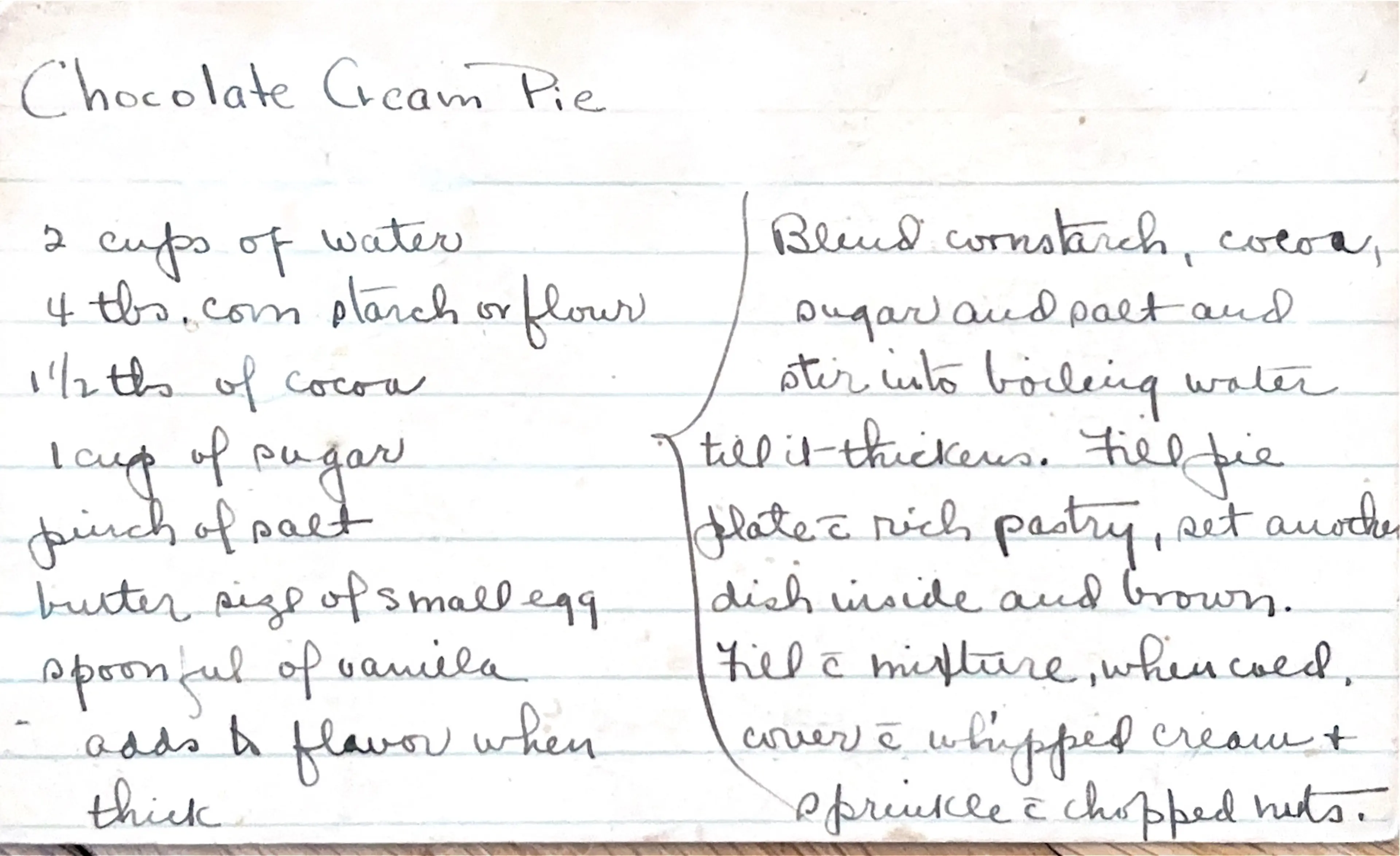 Chocolate Cream Pie