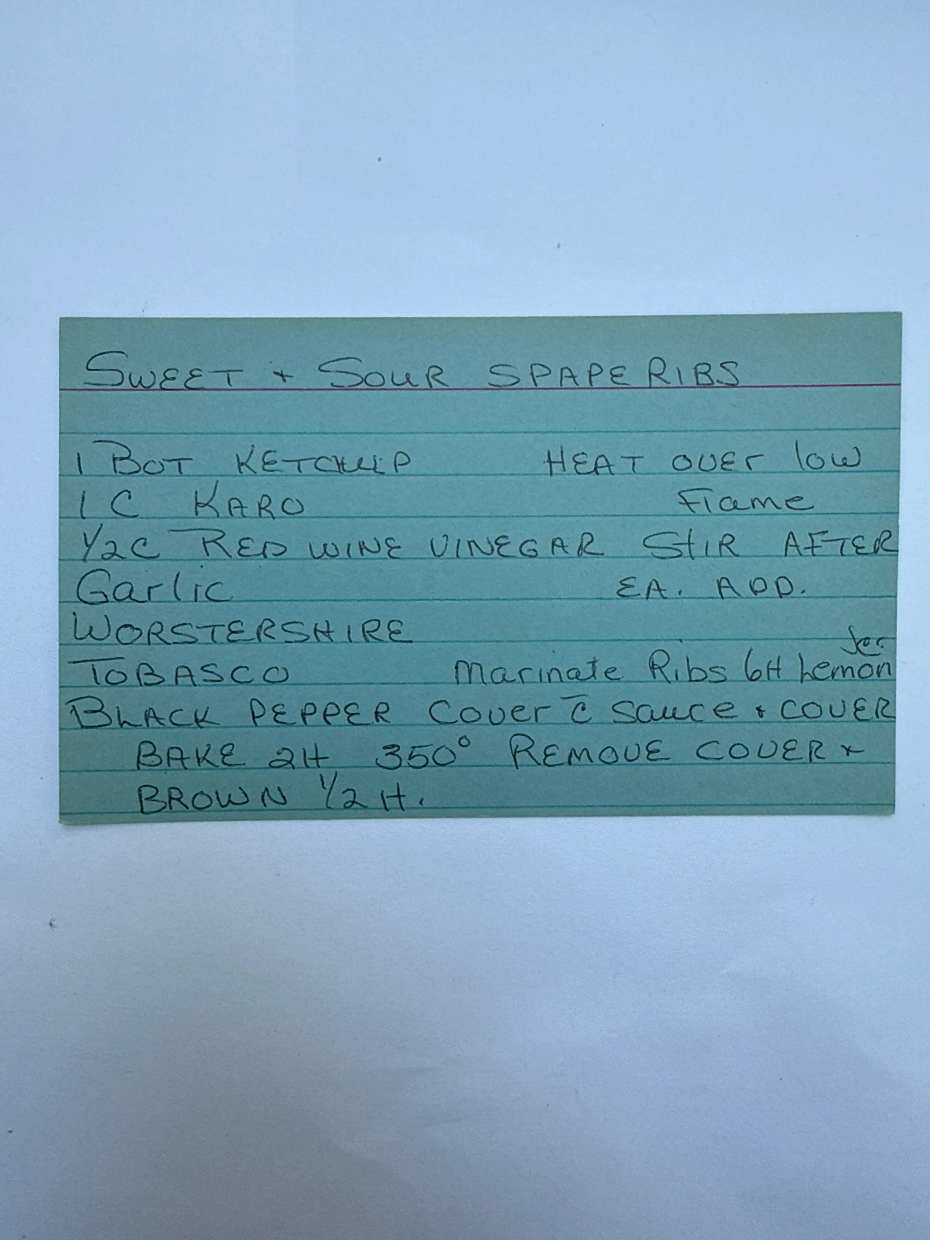 Sweet And Sour Spareribs