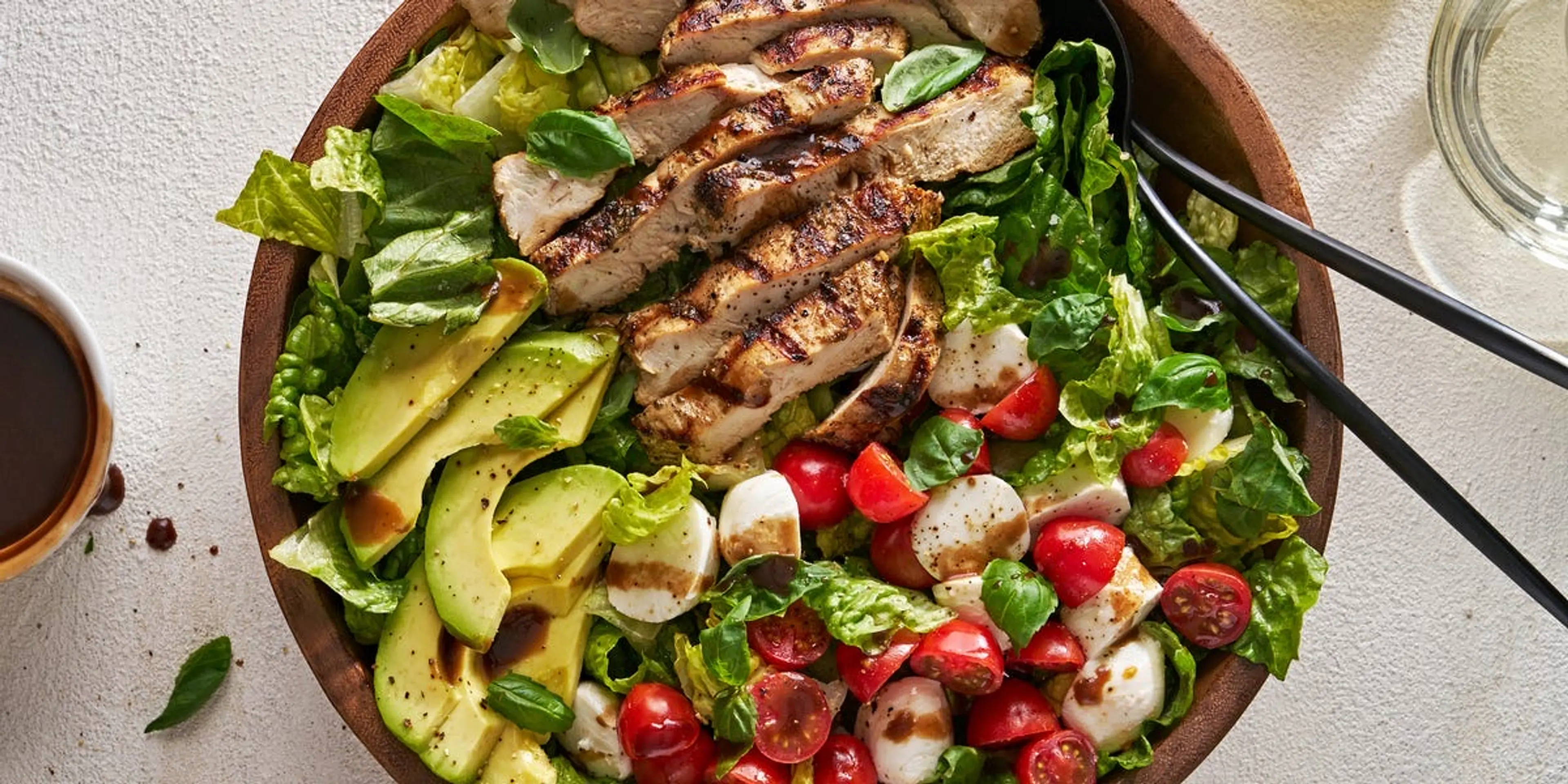 Chicken-Avocado Caprese Salad