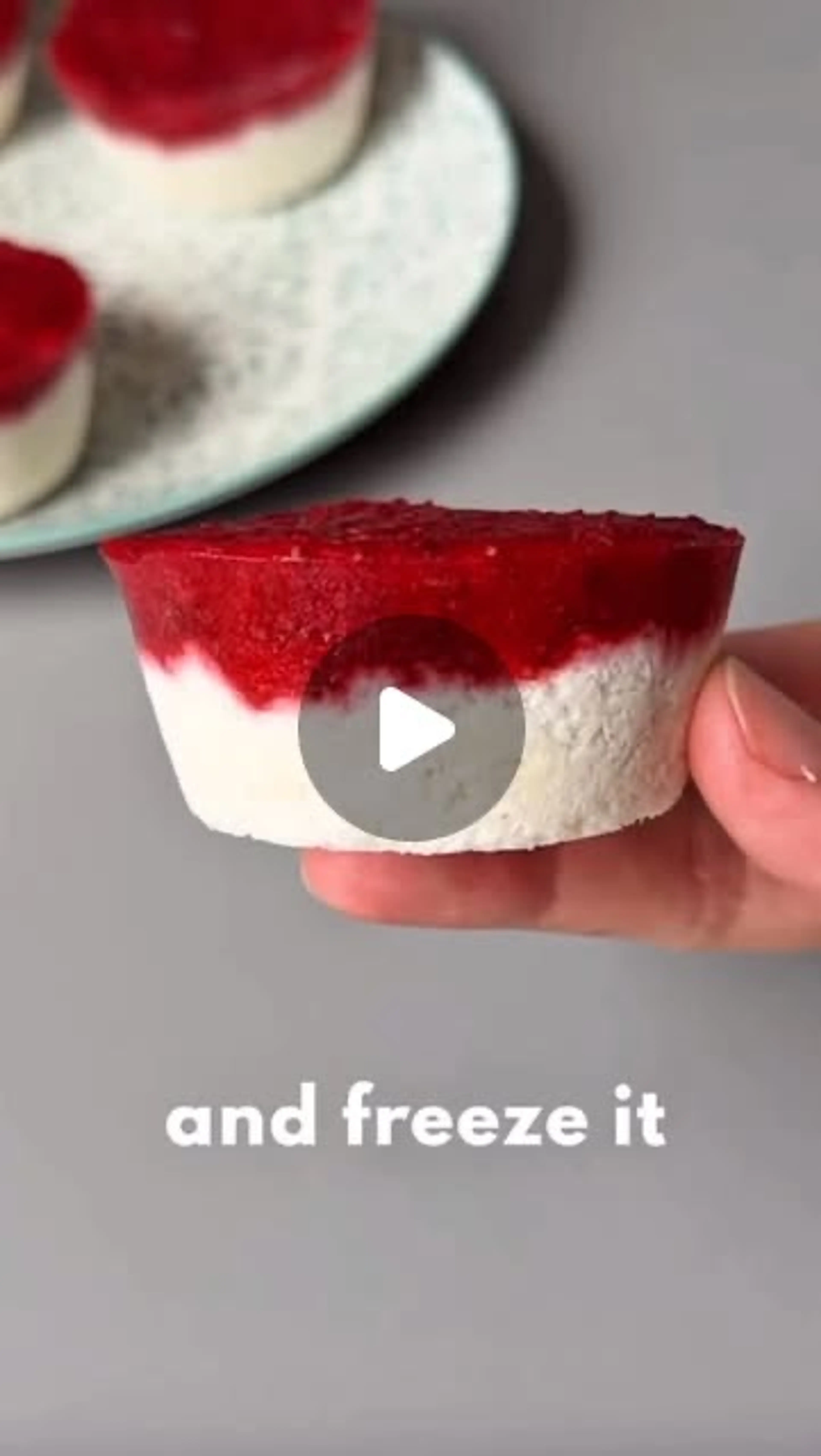 Frozen Coconut & Raspberry Dessert