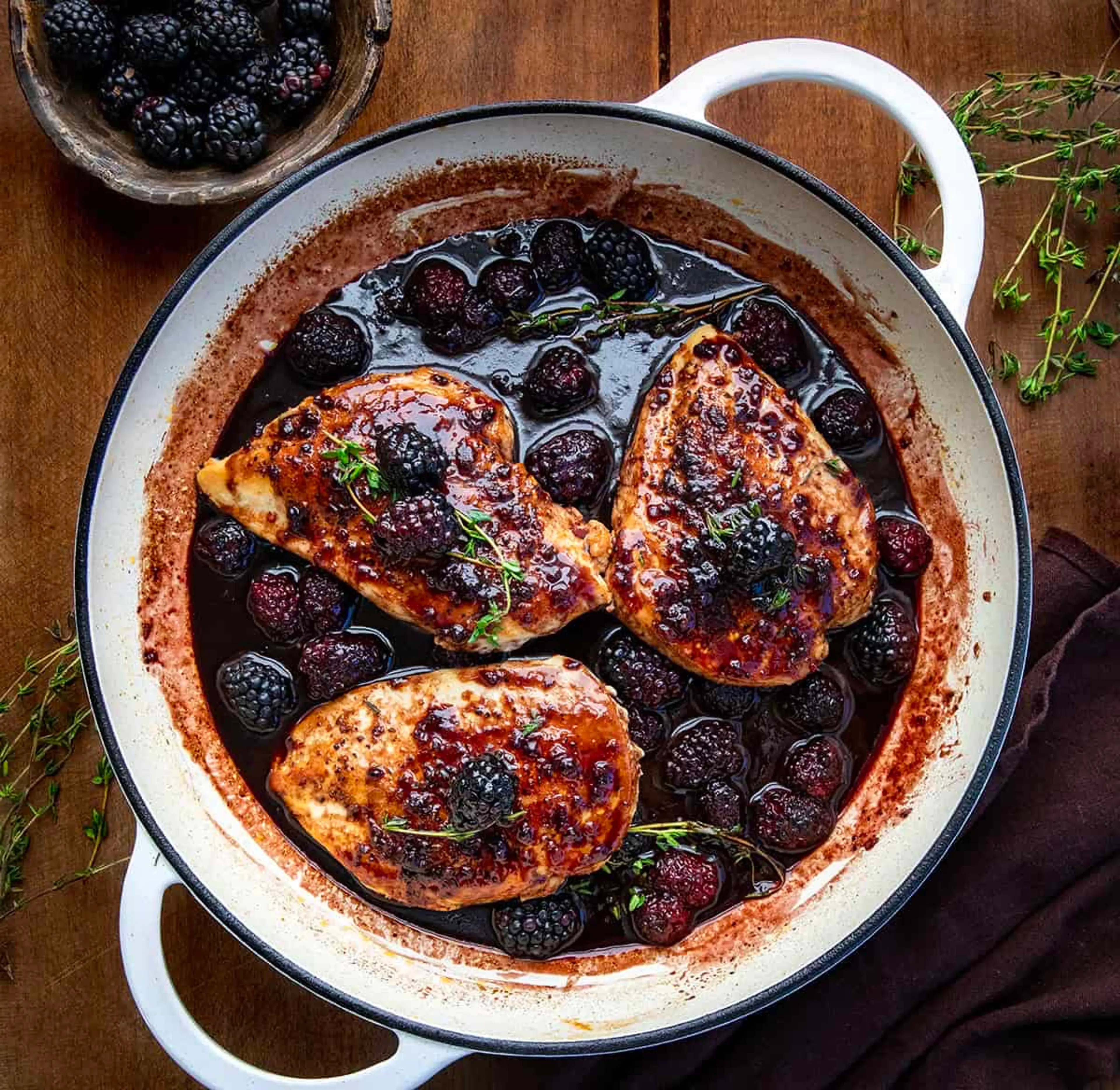 Bourbon Blackberry Chicken