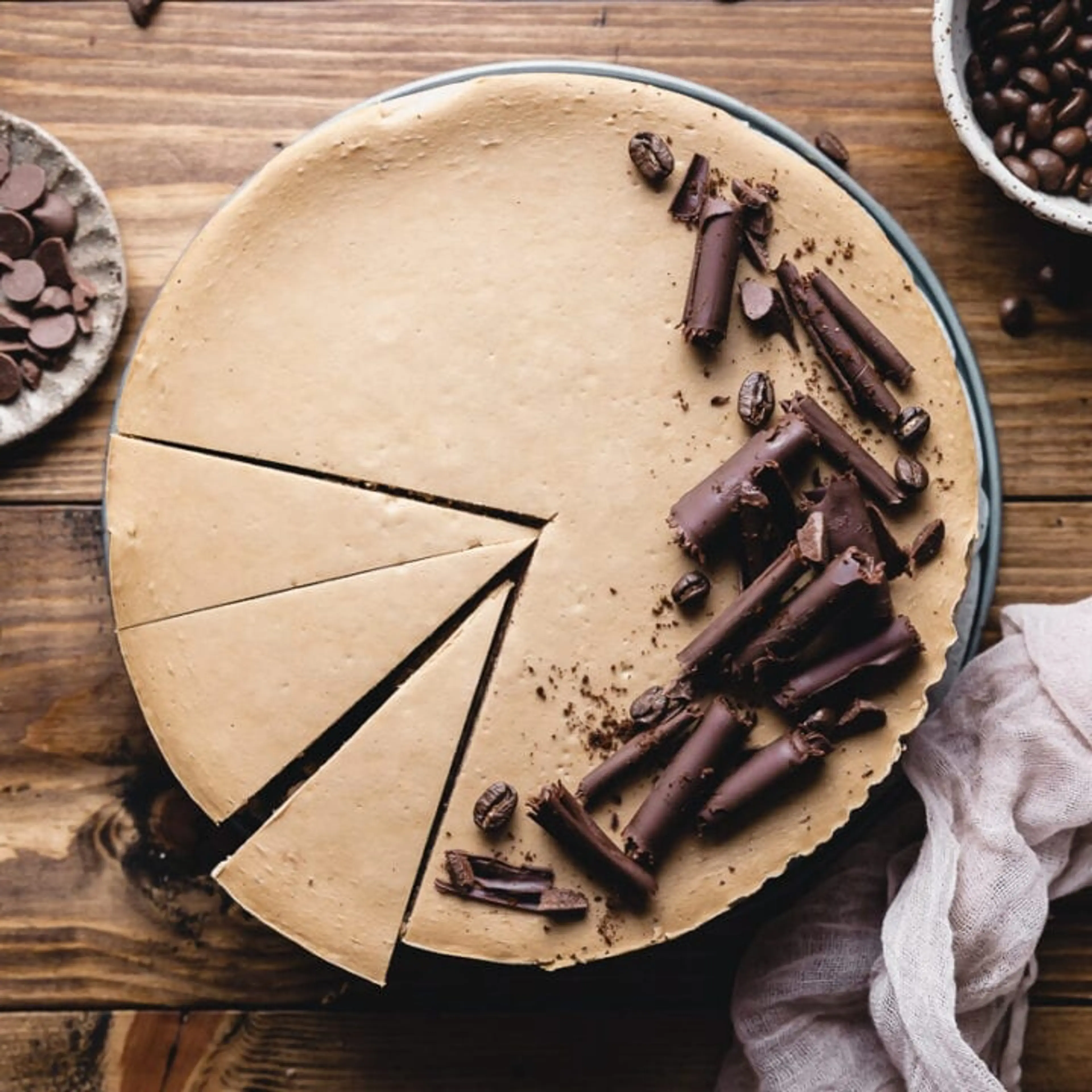 Keto Coffee Cheesecake (Gluten-free, Sugar-free)