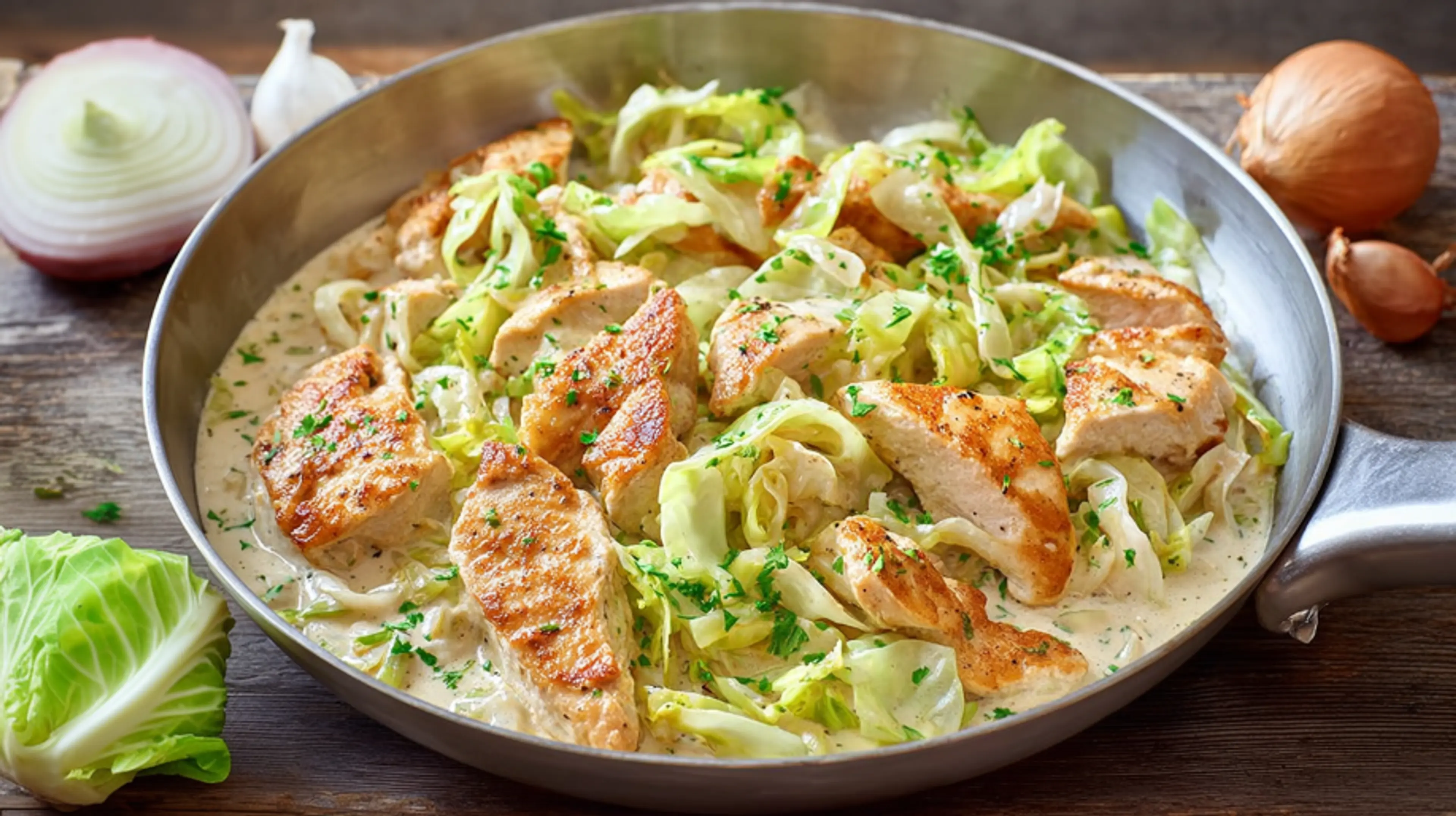 Spitzkohl-Hähnchen-Pfanne