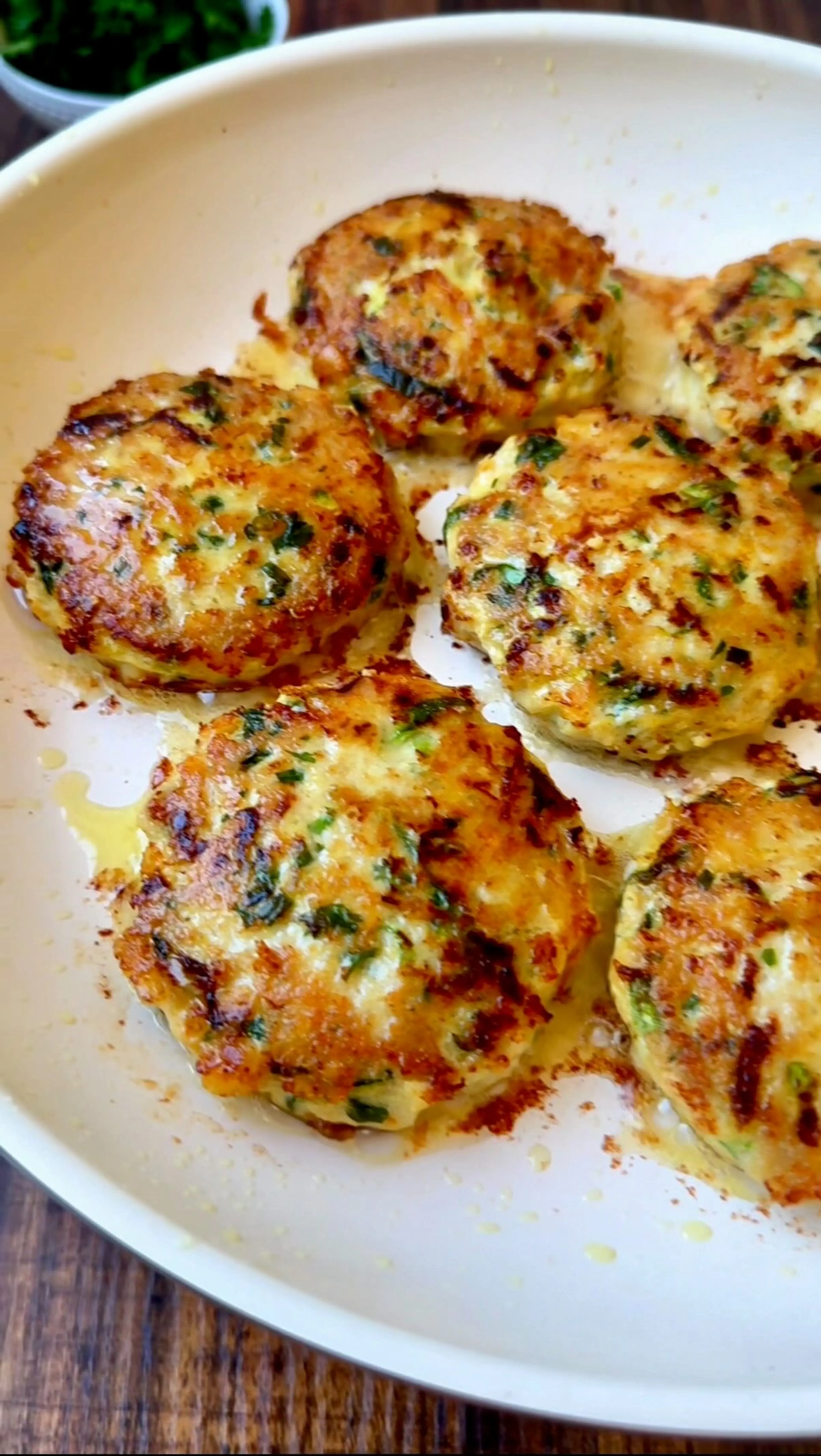 Cheesy Zucchini Chicken Fritters