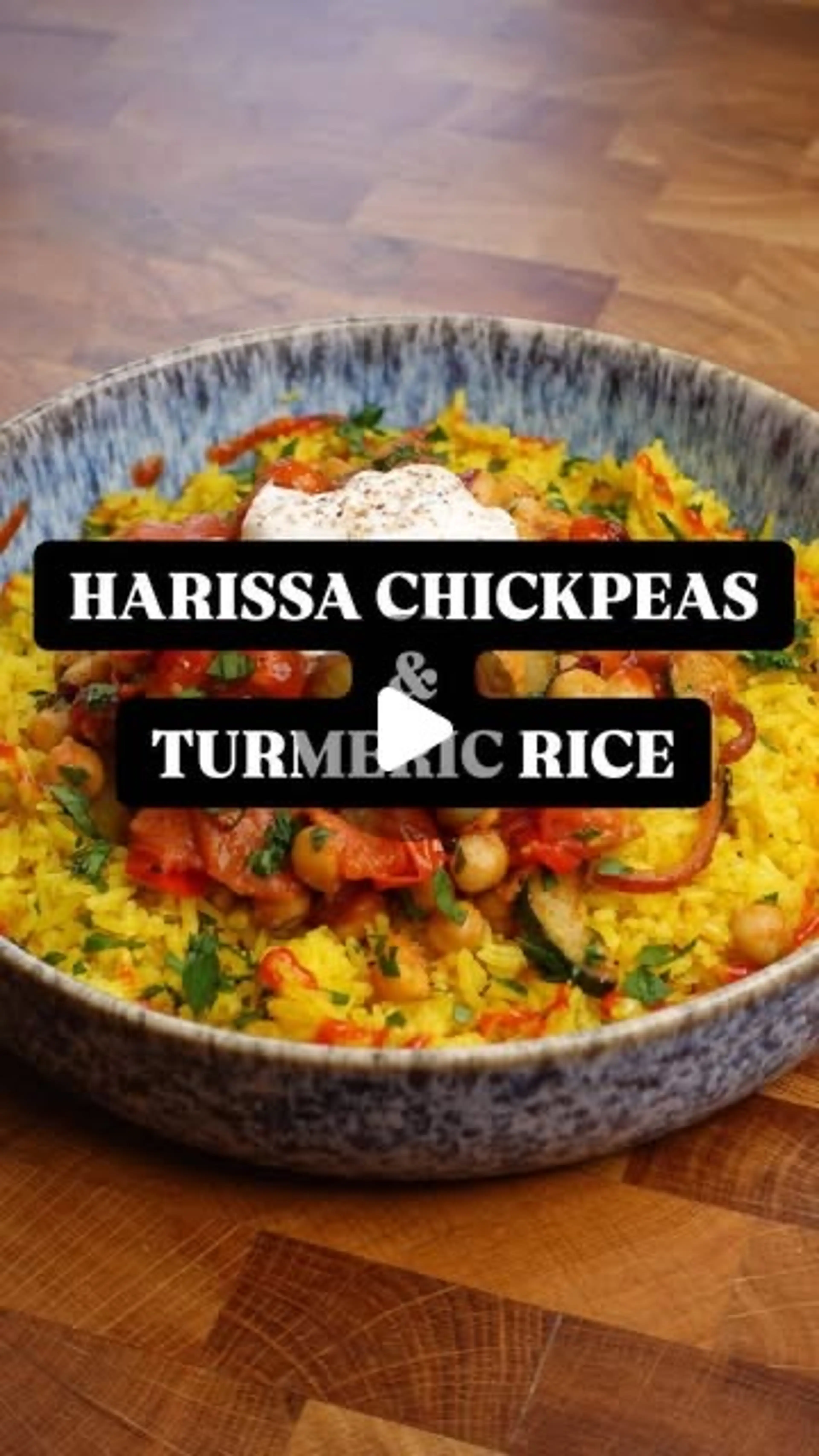 HARISSA CHICKPEAS WITH TURMERIC RICE