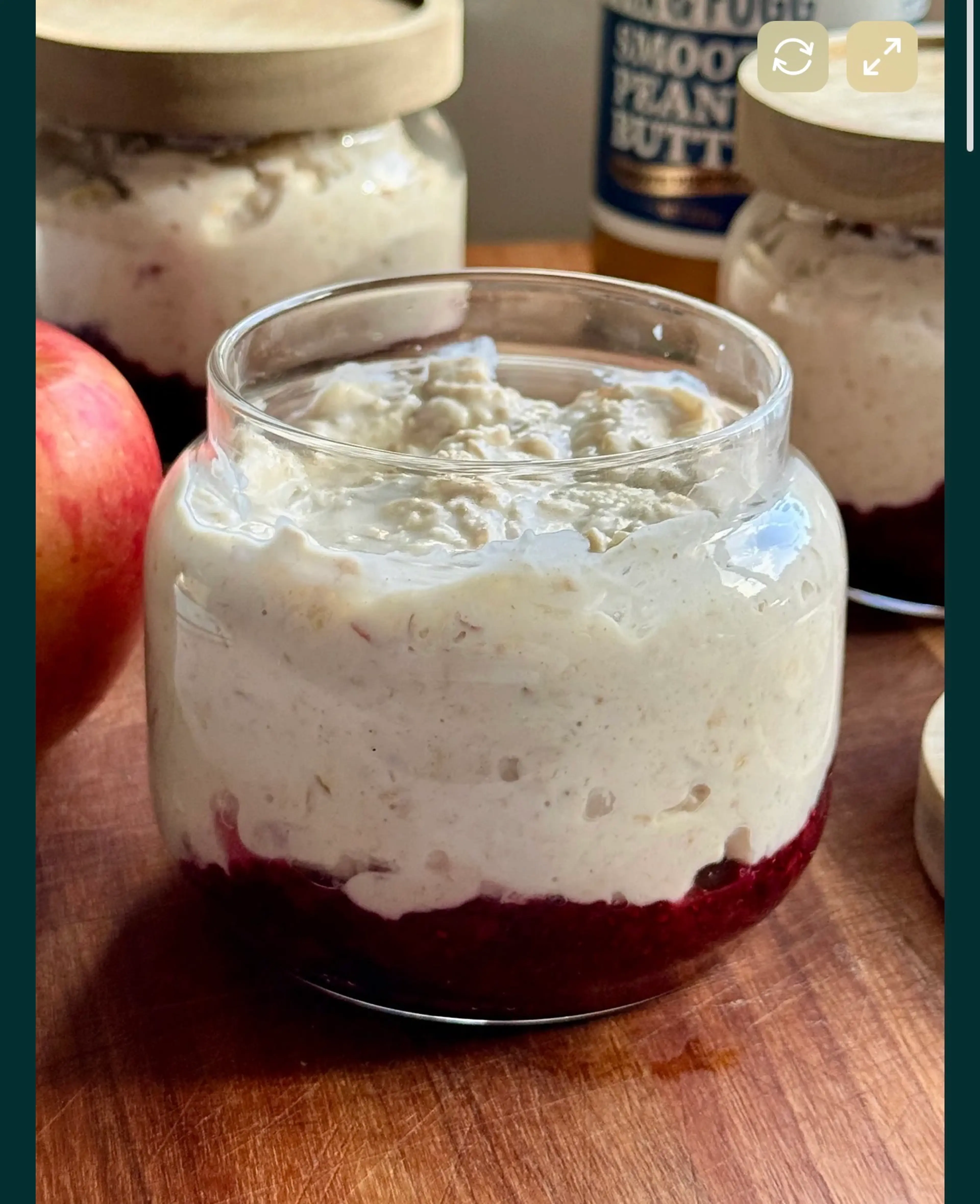 Autumn Overnight Oats (Apple and Blackberry)