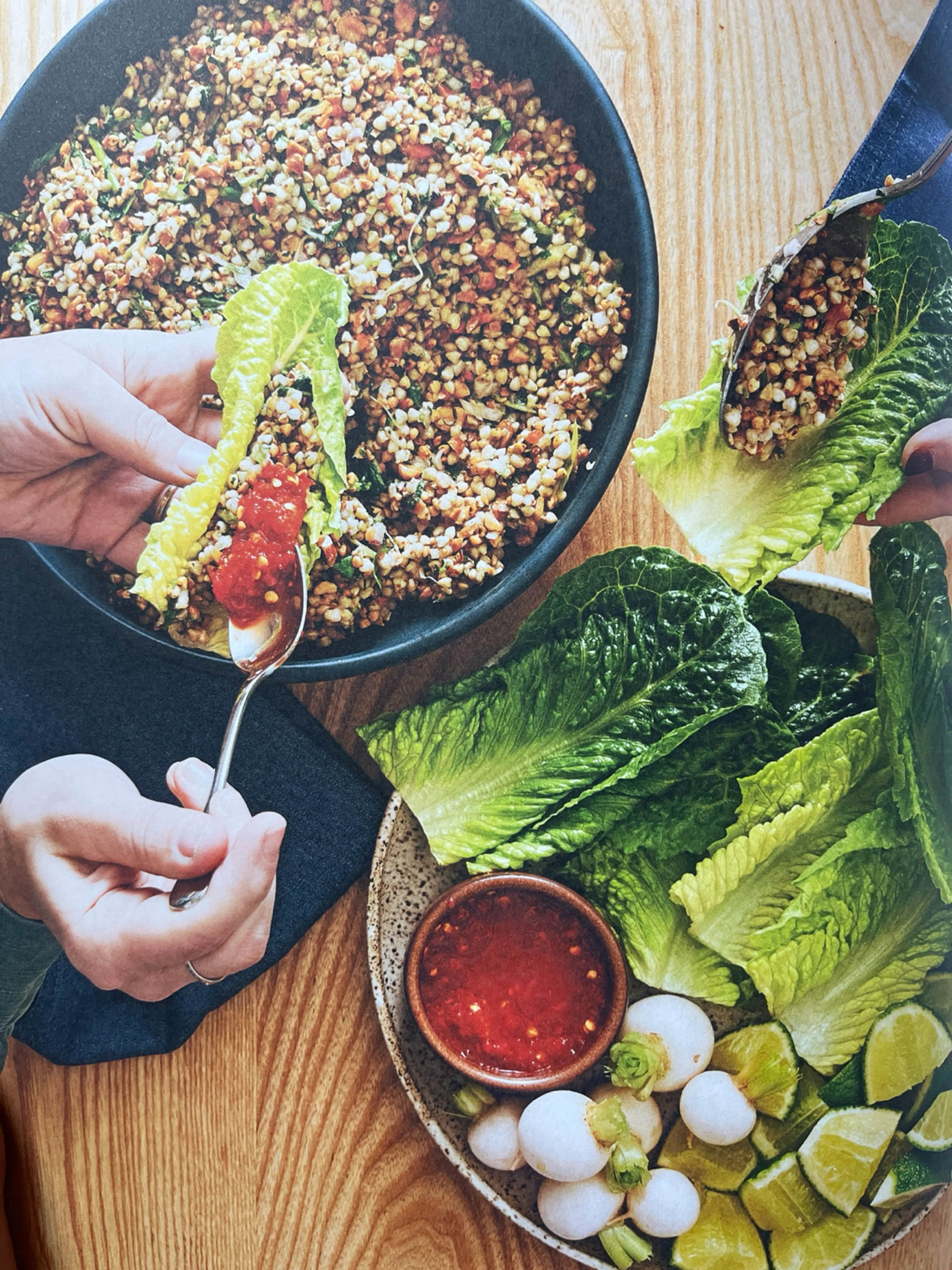 Buckwheat, Lime, and Herb Salad, Larb Style