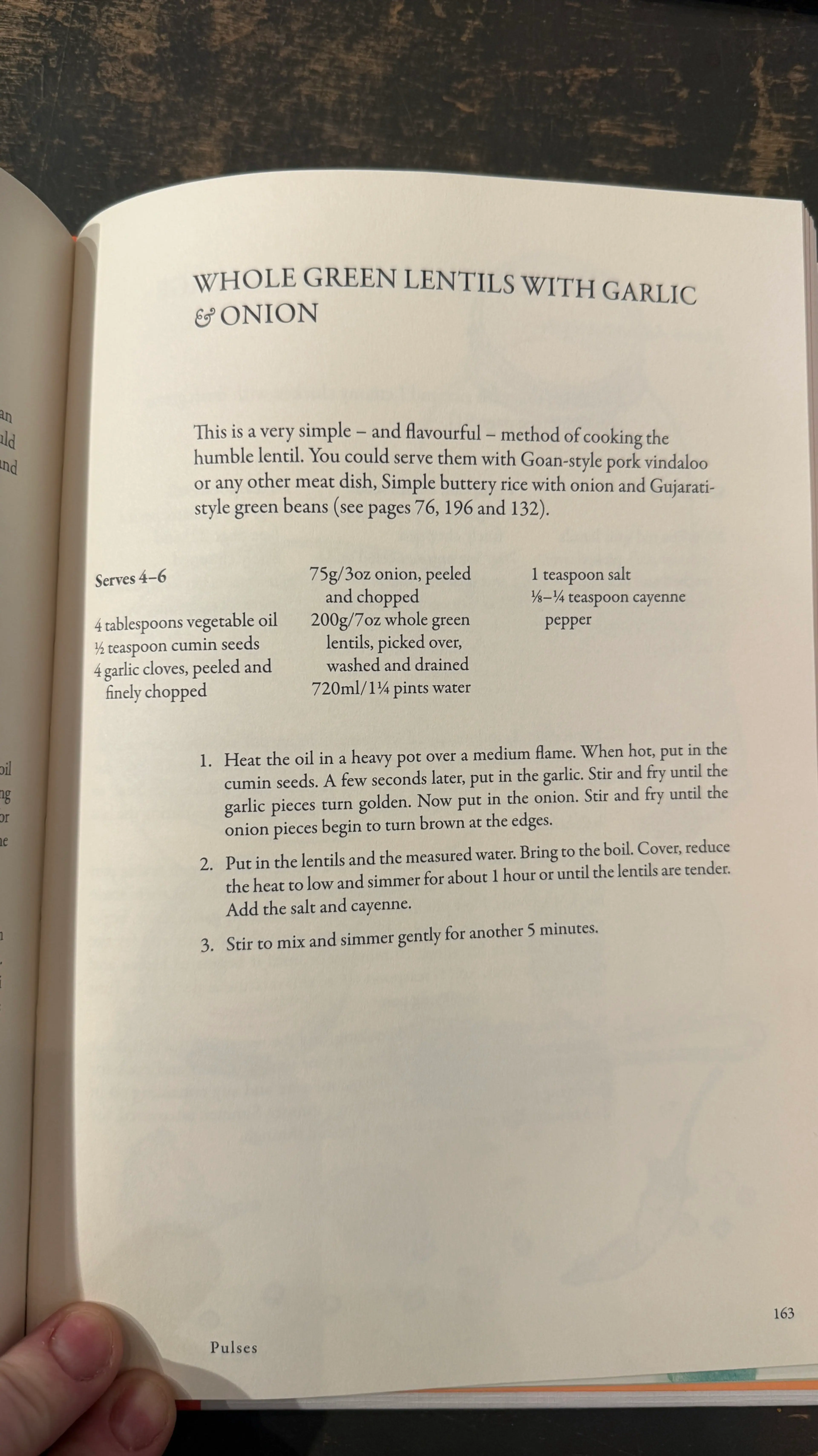 WHOLE GREEN LENTILS WITH GARLIC & ONION