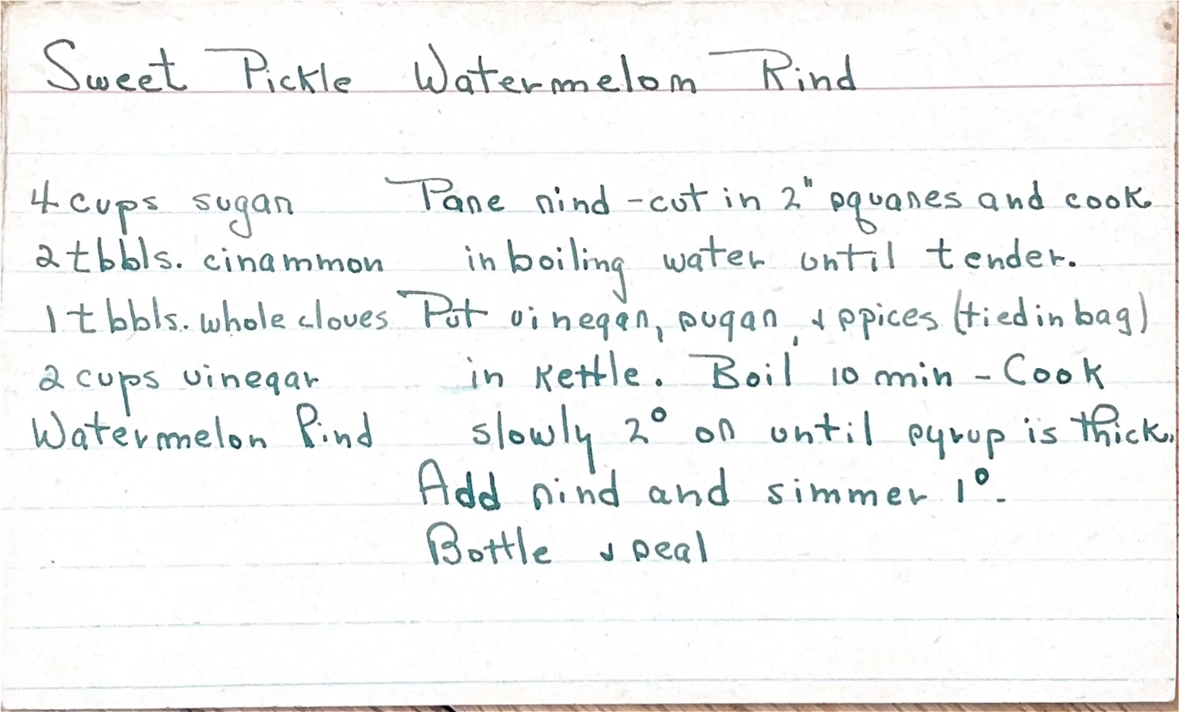 Sweet Pickle Watermelon Rind