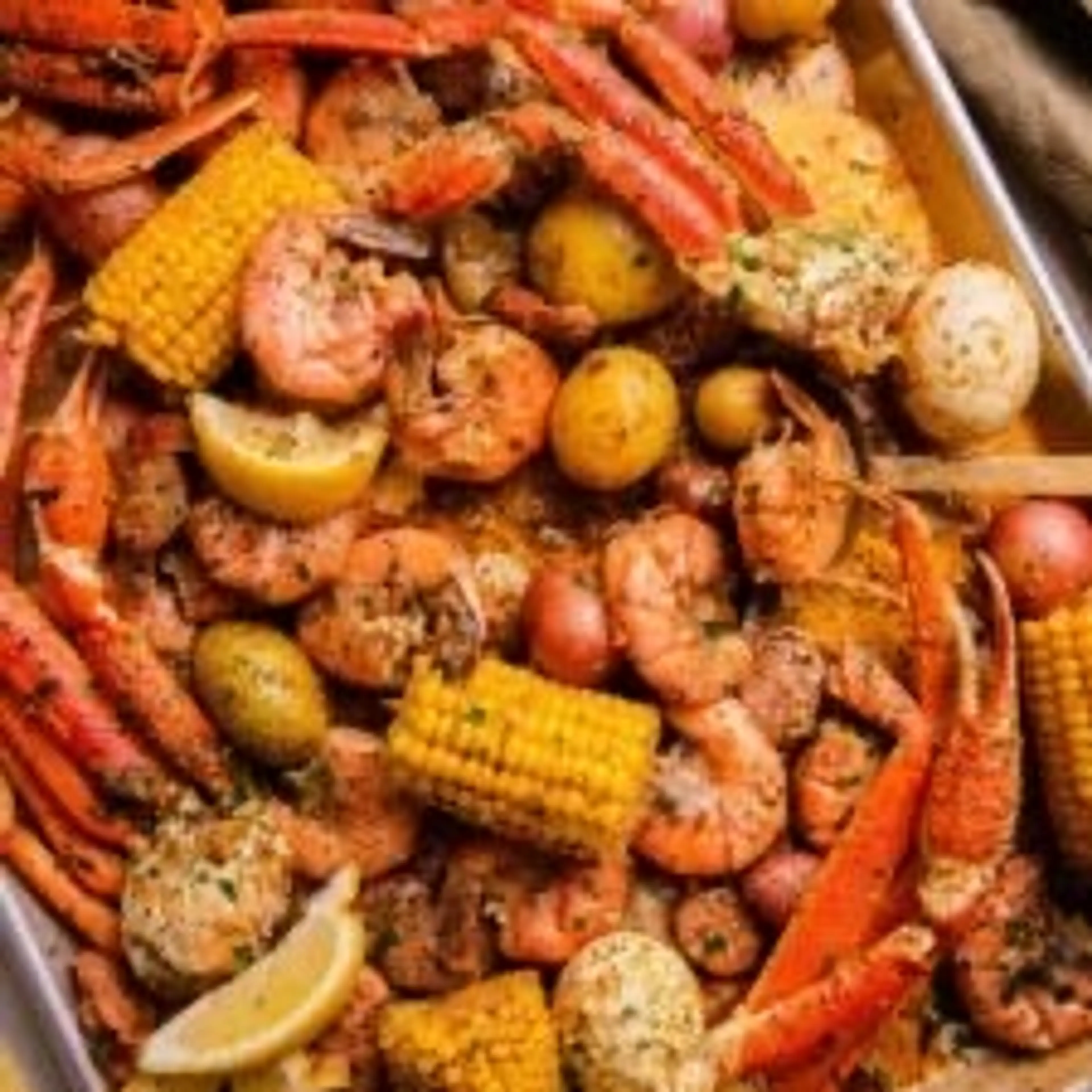 Cajun Seafood Boil with Garlic Butter Sauce
