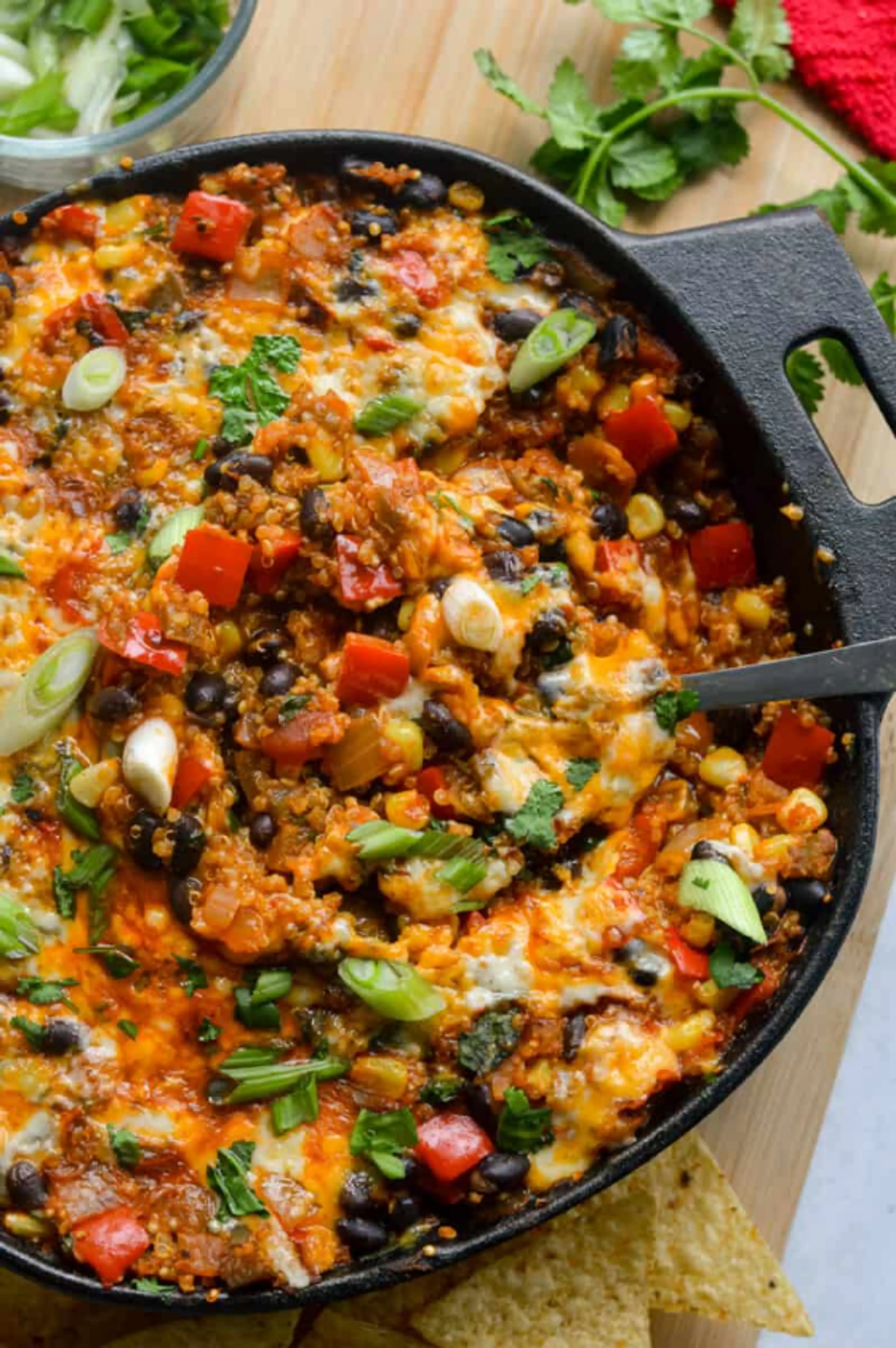 One Pan Vegetarian Mexican Taco Skillet