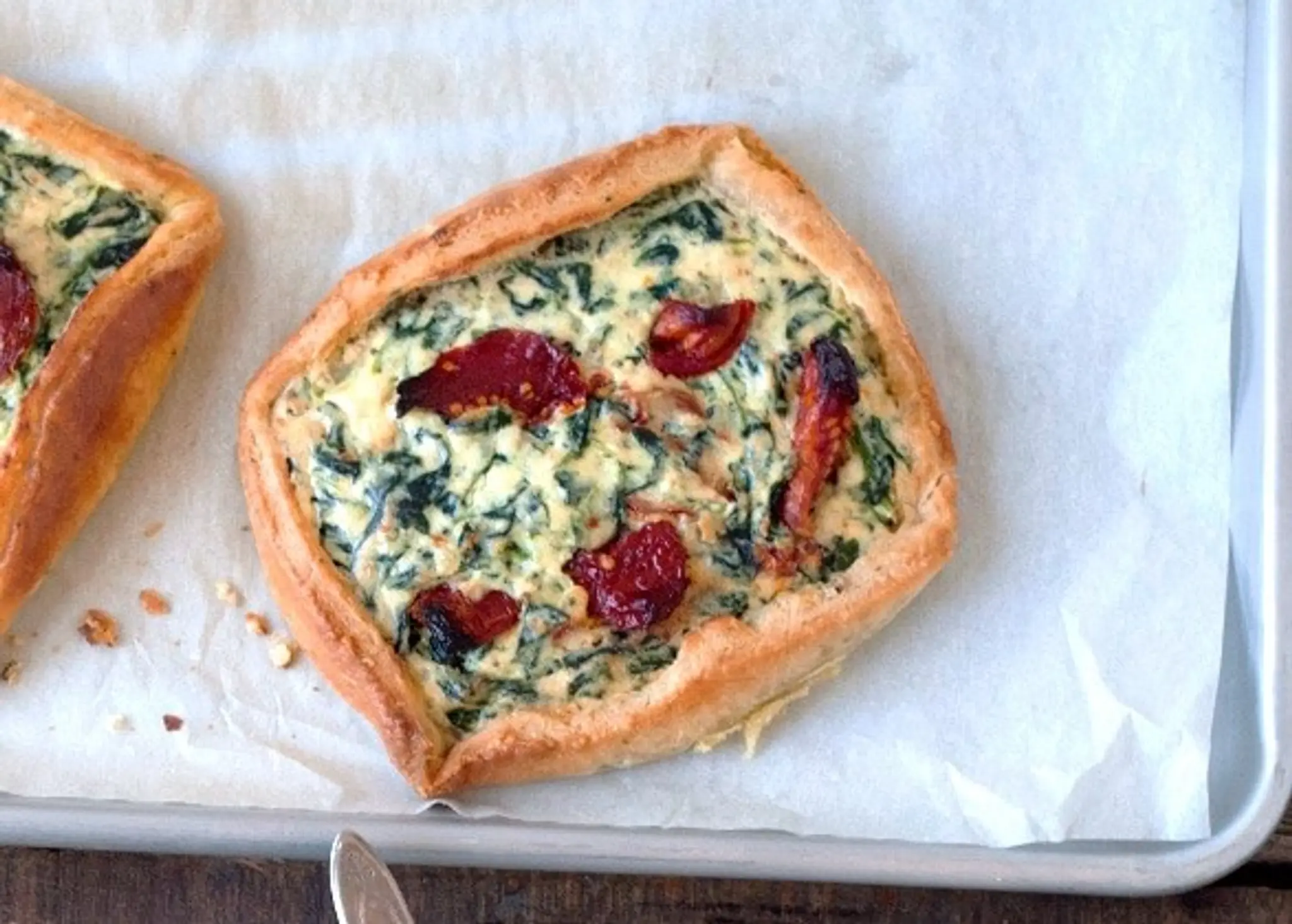 Spinach and Sun-dried Tomato Crostata