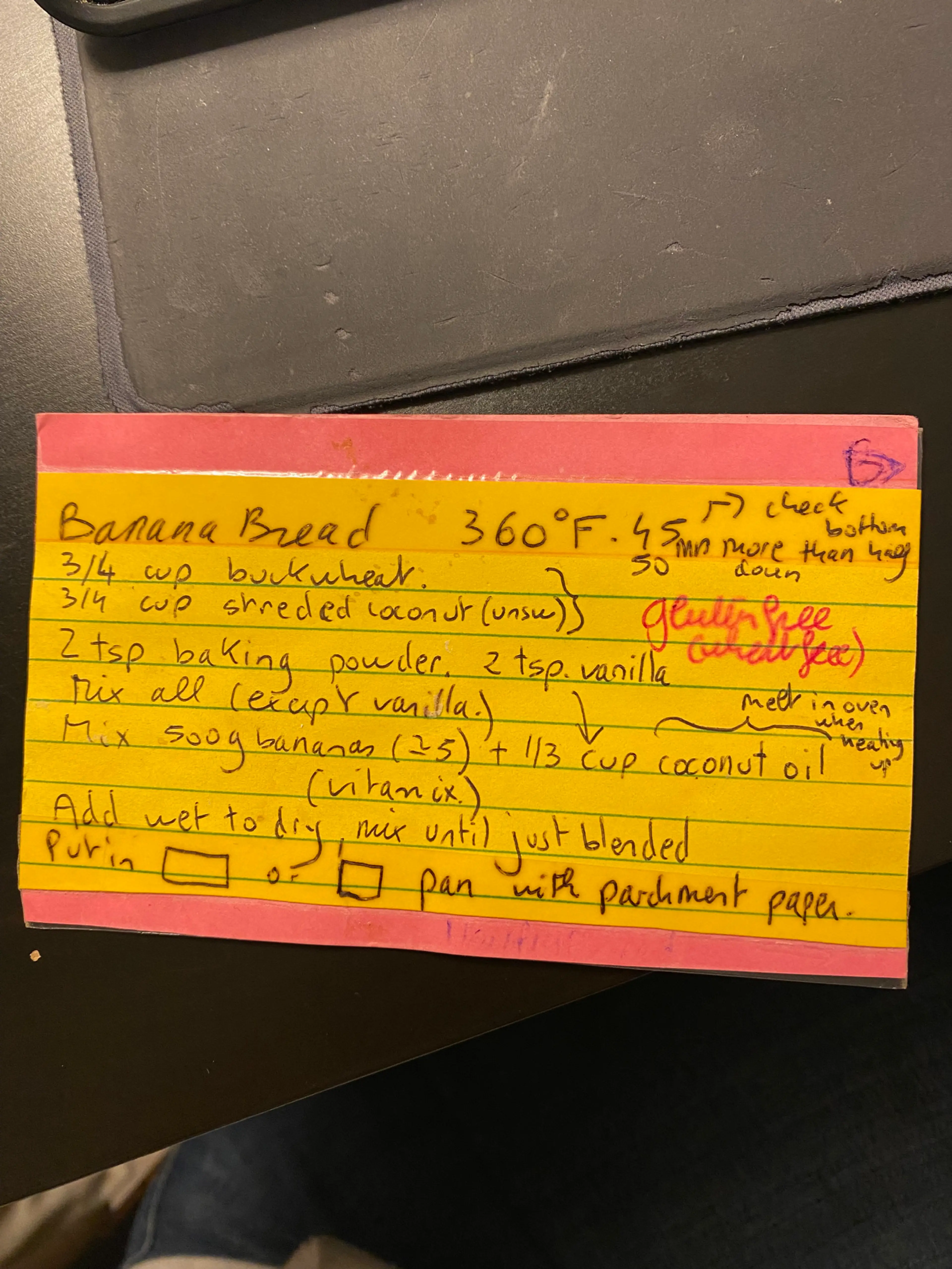 Vegan GF banana Bread