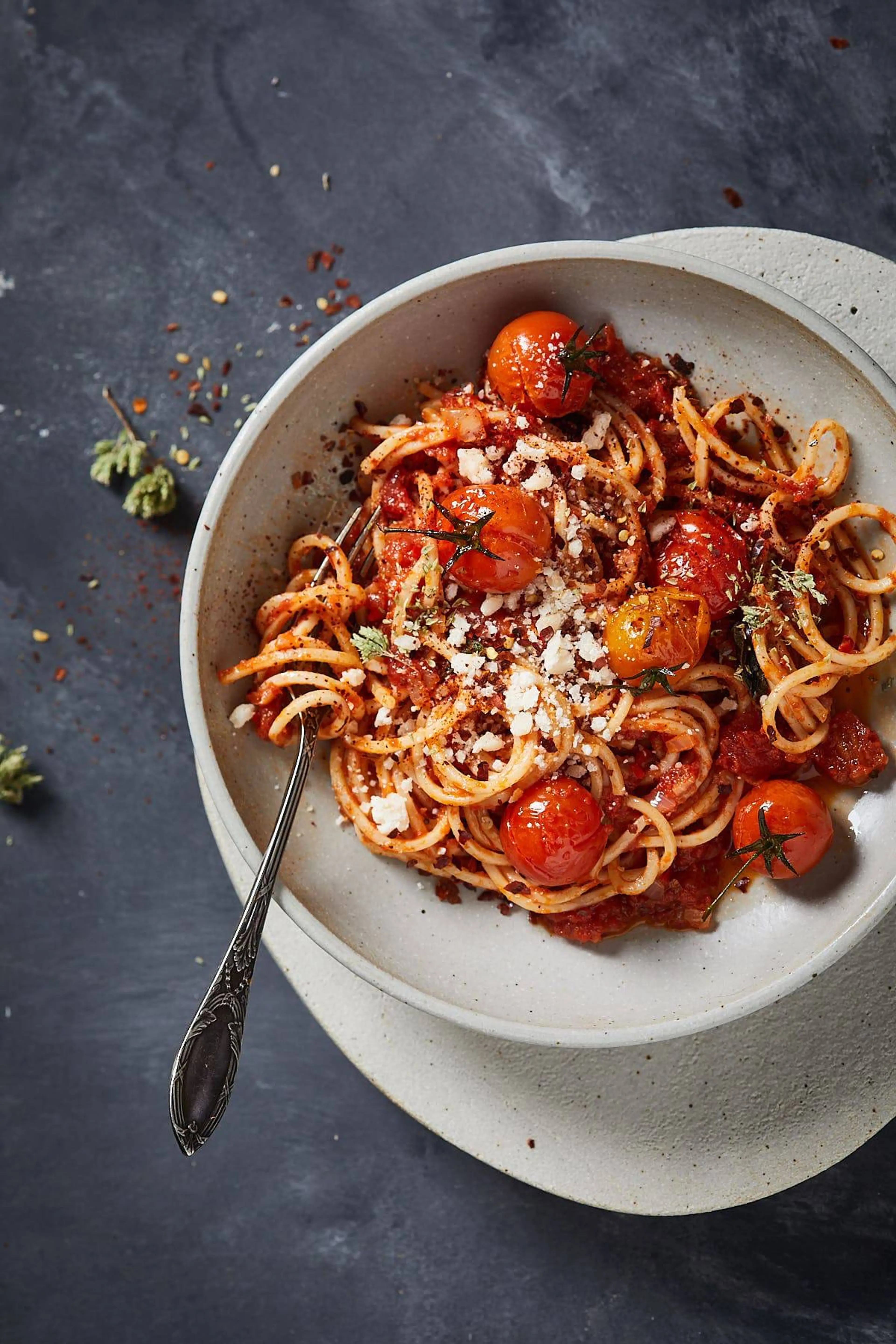 Pasta arrabiata (pittige tomaat)