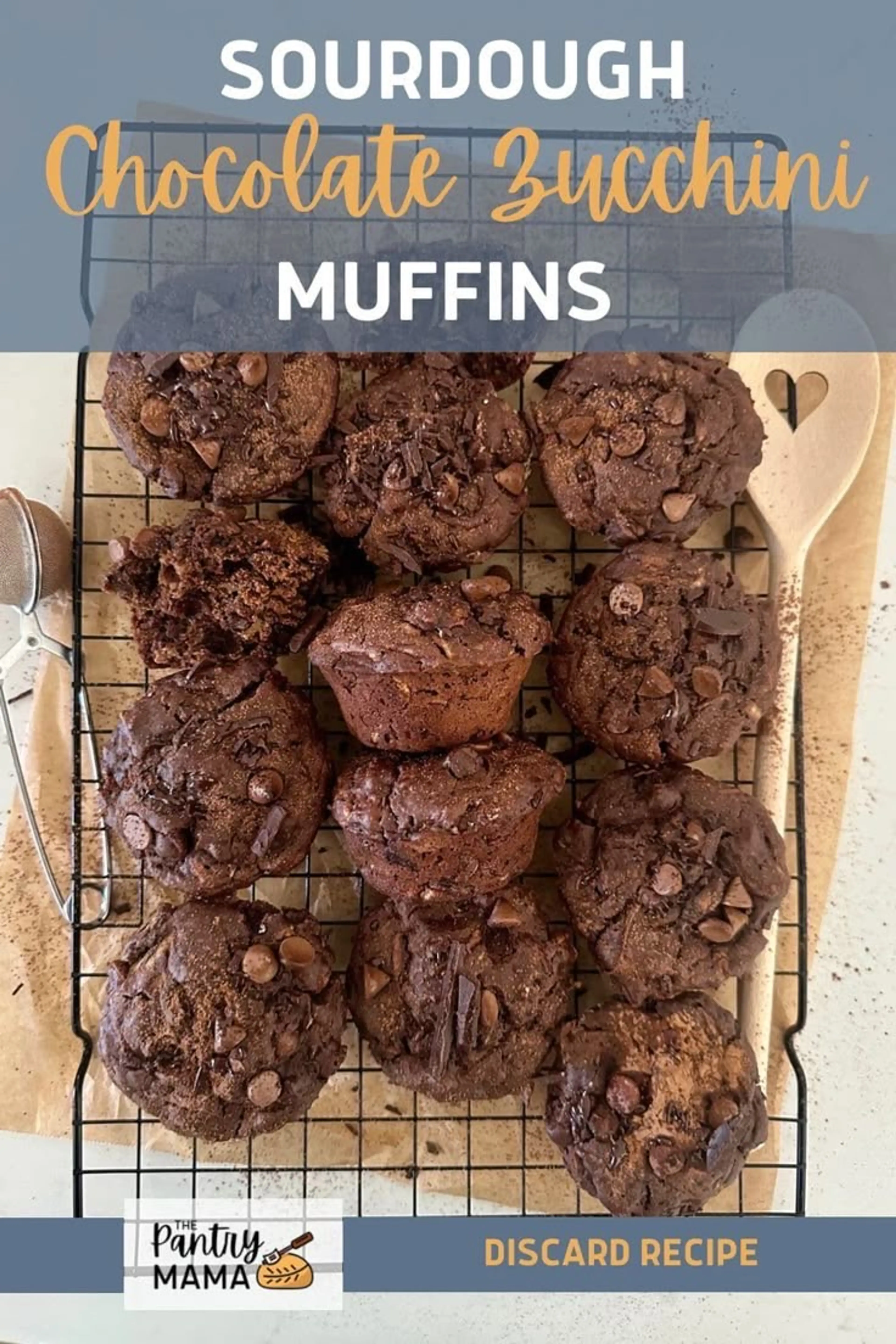 Sourdough Chocolate Zucchini Muffins