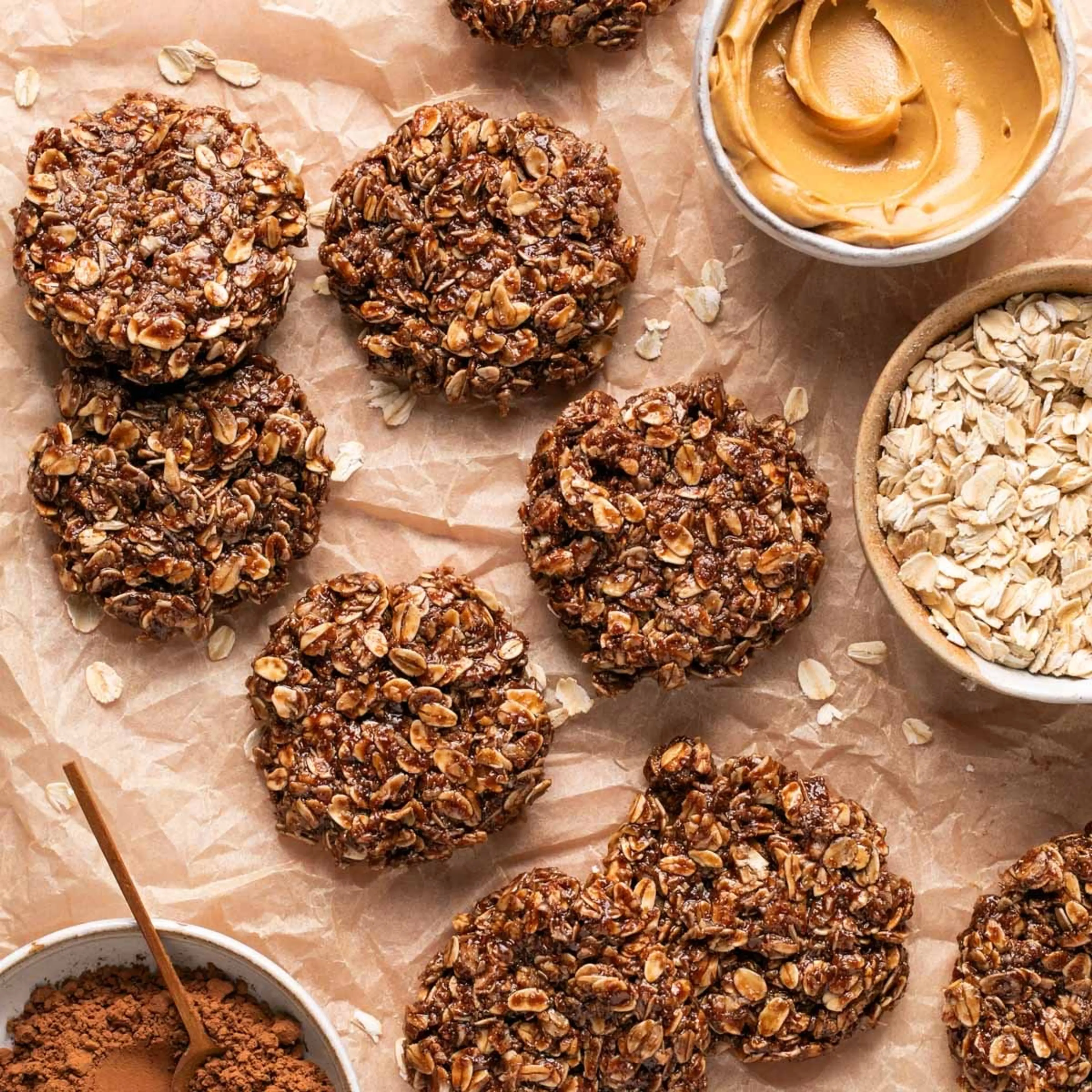 No Bake Chocolate Peanut Butter Protein Cookies Recipe