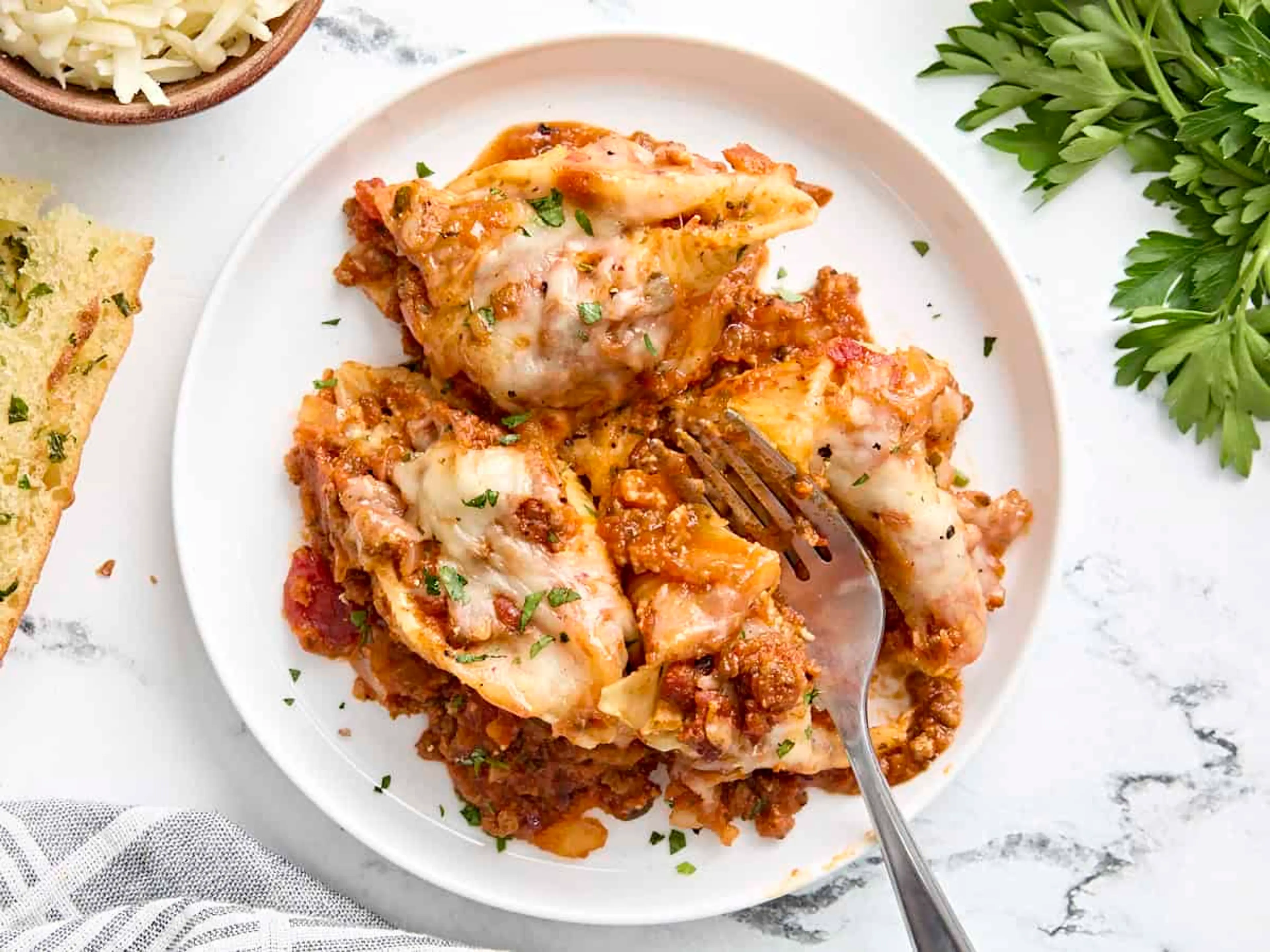 Stuffed Shells with Ground Beef
