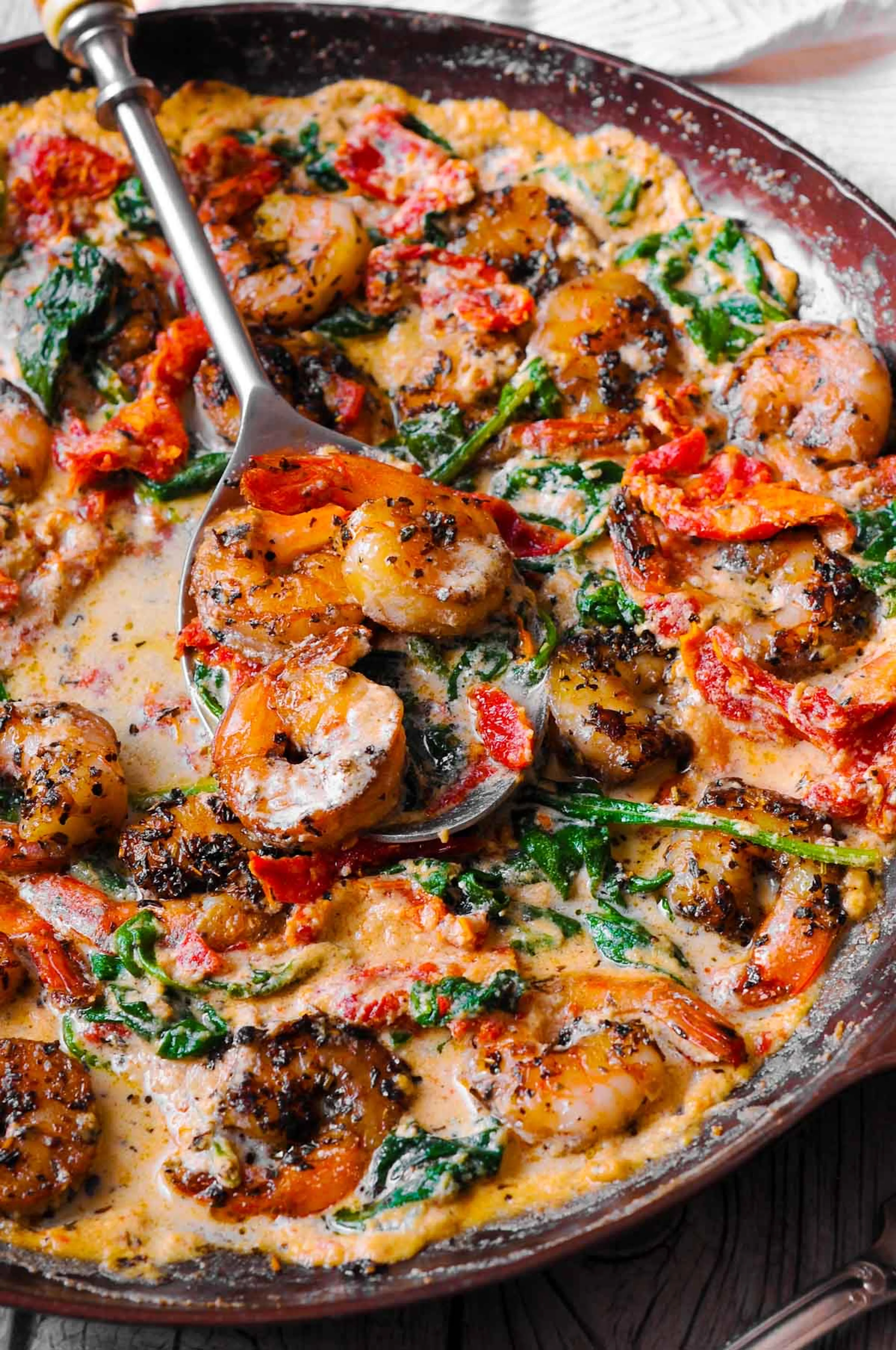 Creamy Shrimp with Spinach