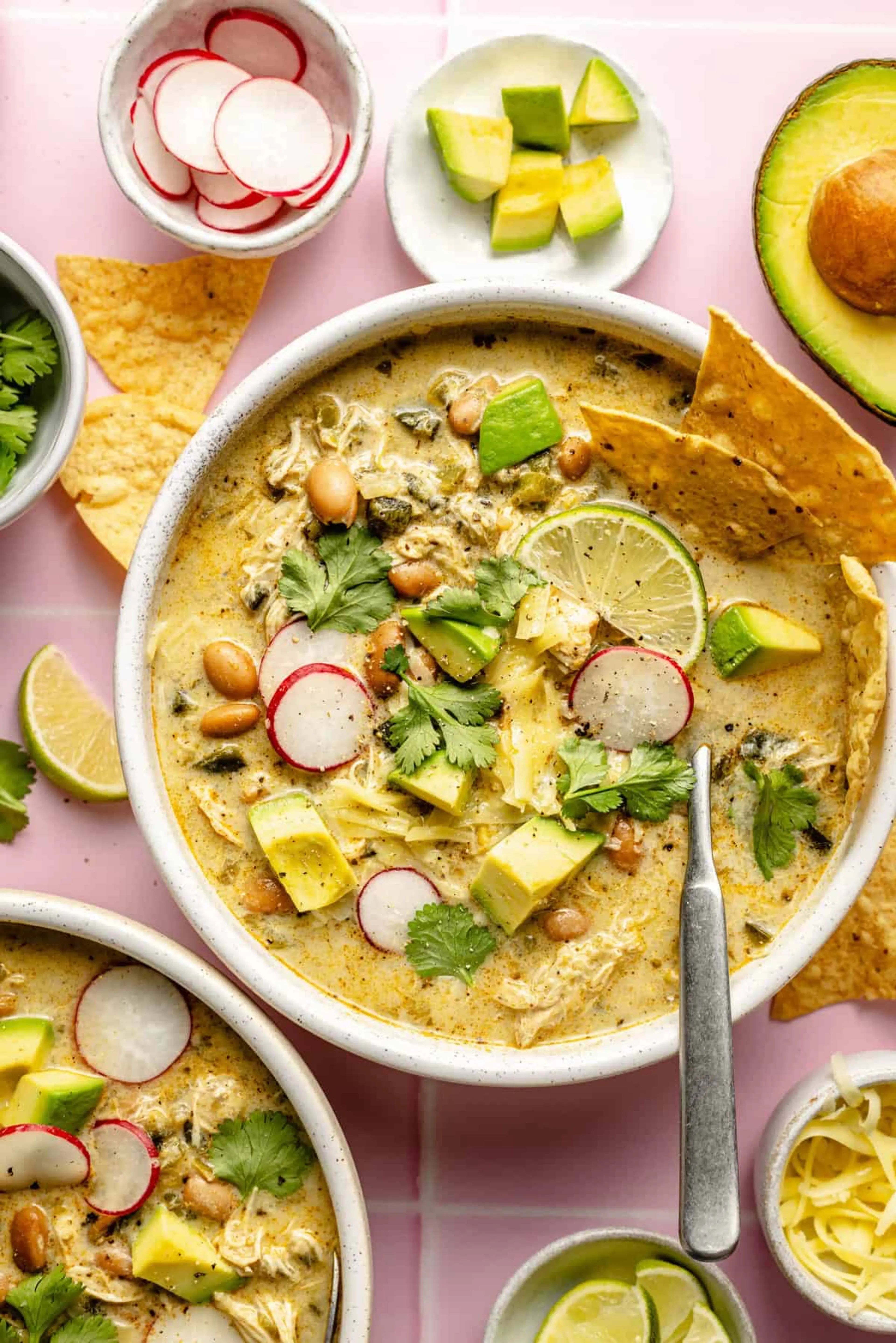 Slow Cooker Green Enchilada Chicken Soup