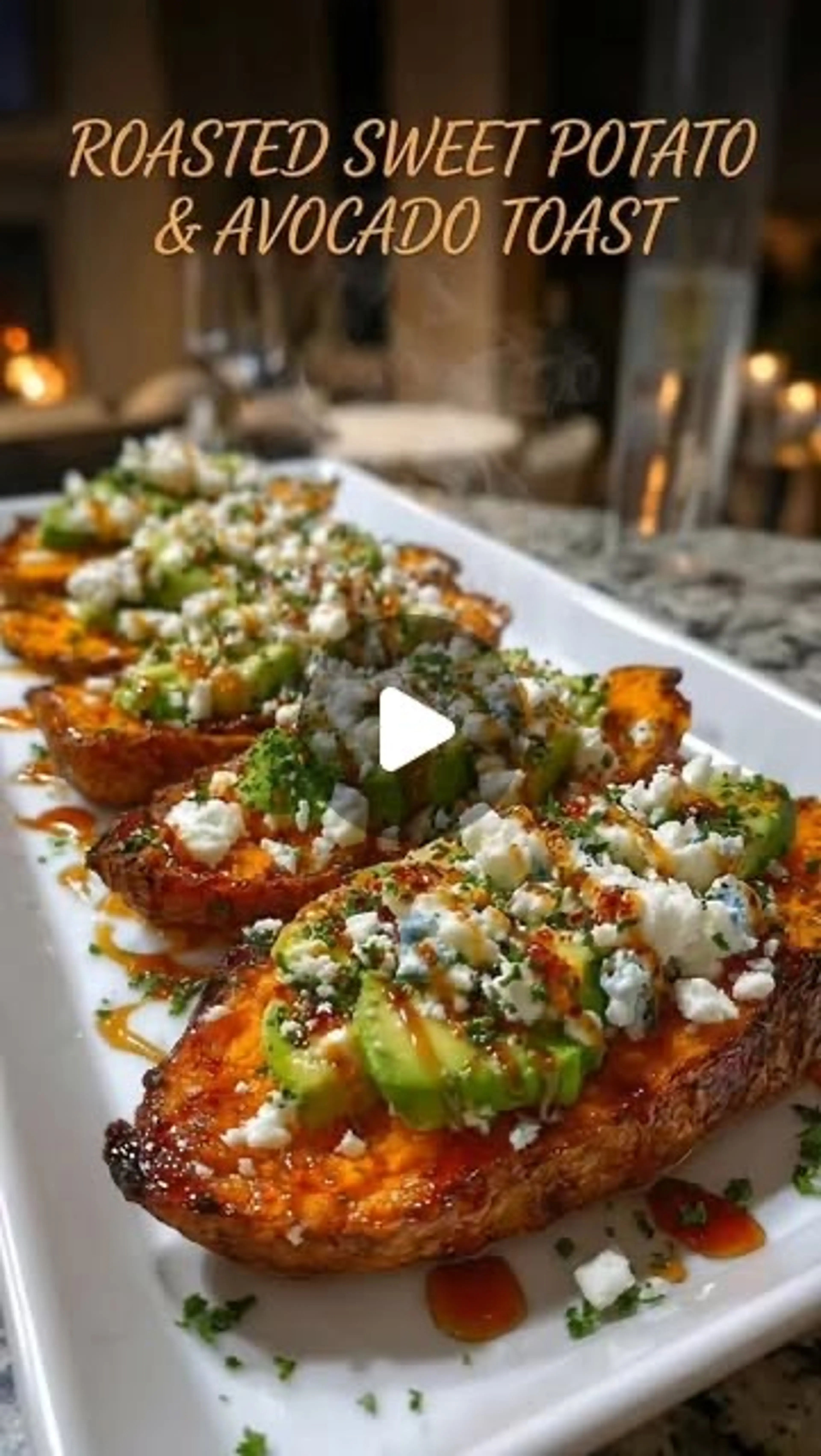 Keto Avocado & Feta Stuffed Sweet Potato Boats