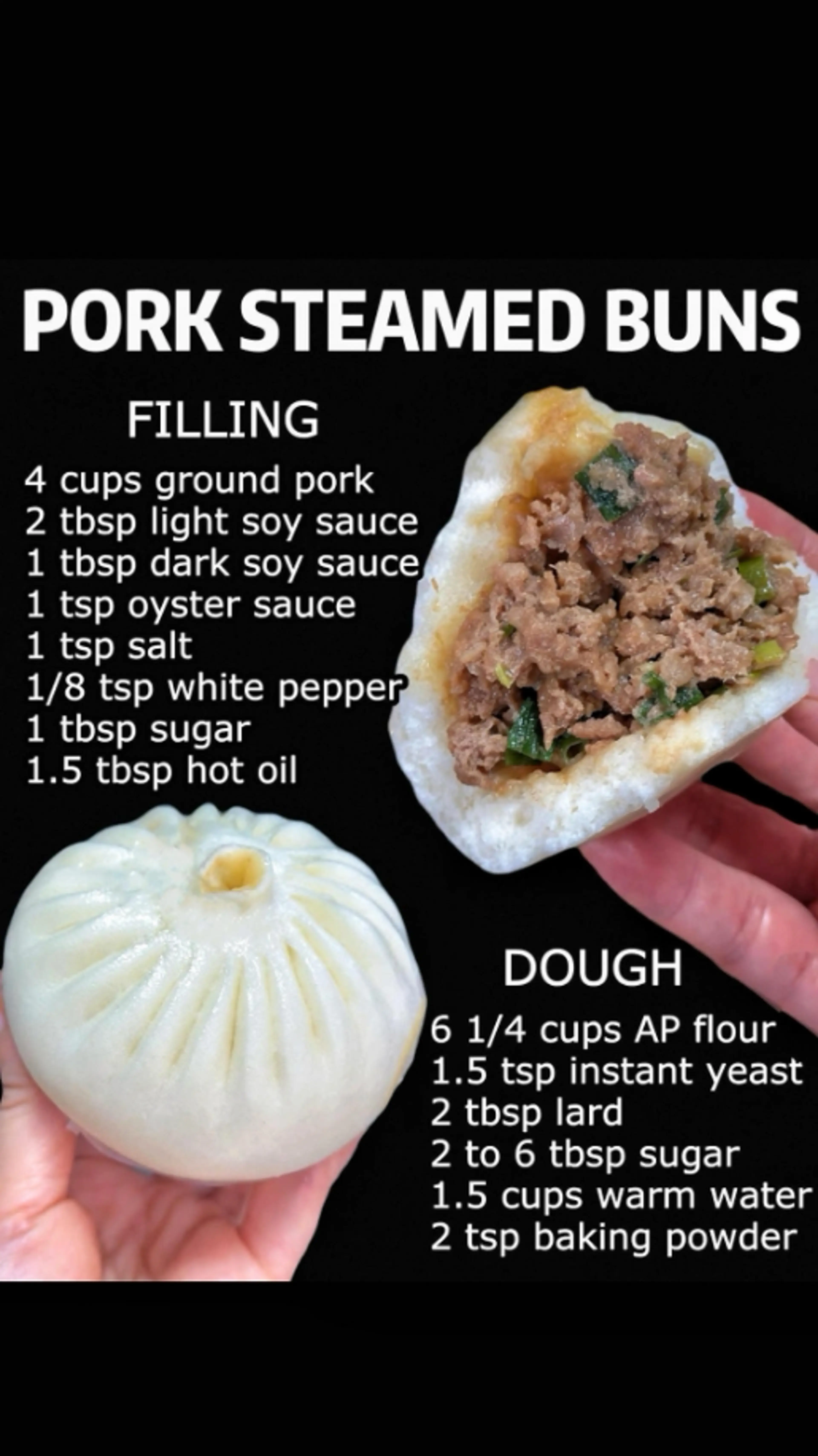 Soft Steamed Buns with Pork Filling