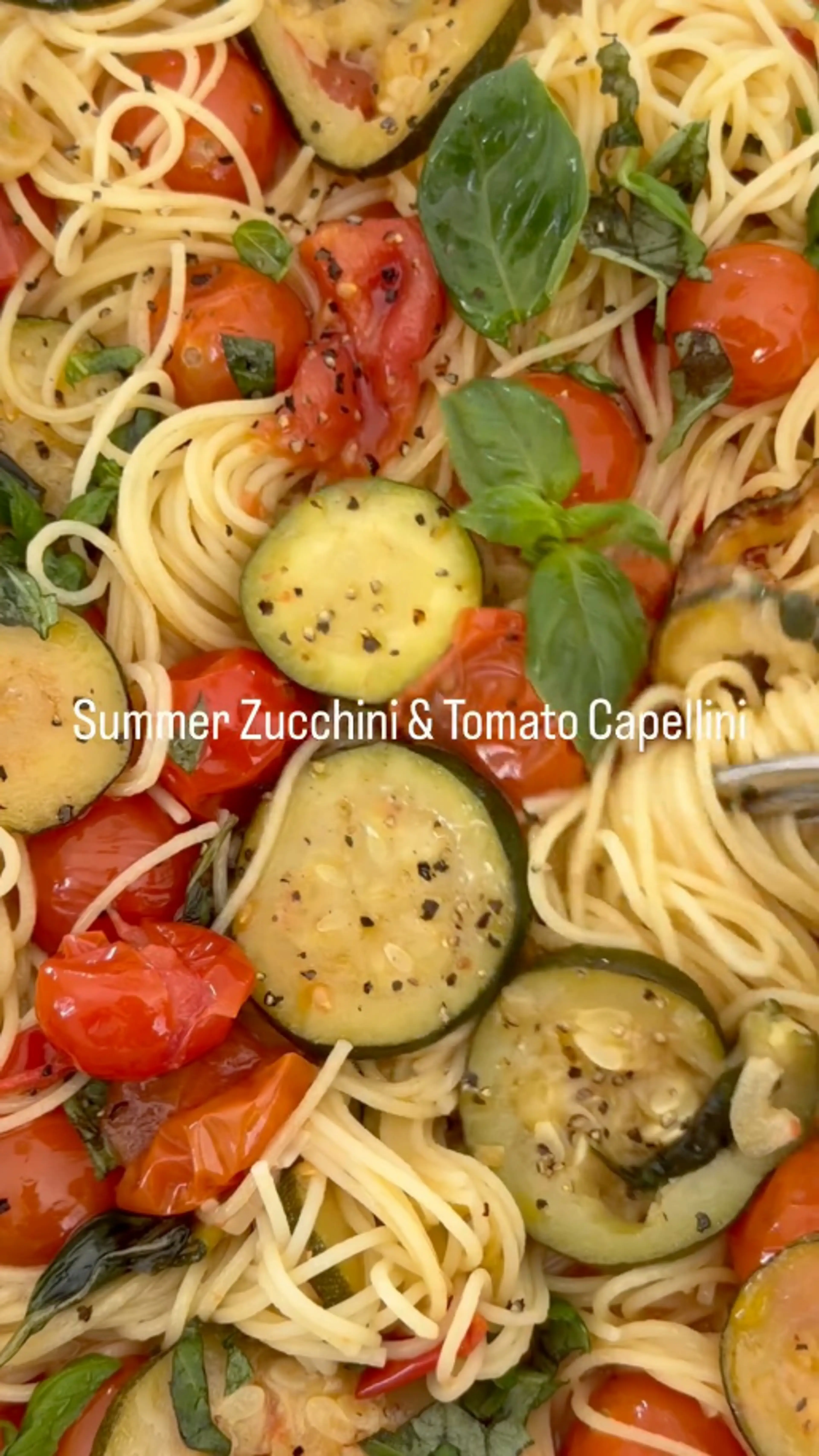 Summer Zucchini and Tomato Capellini