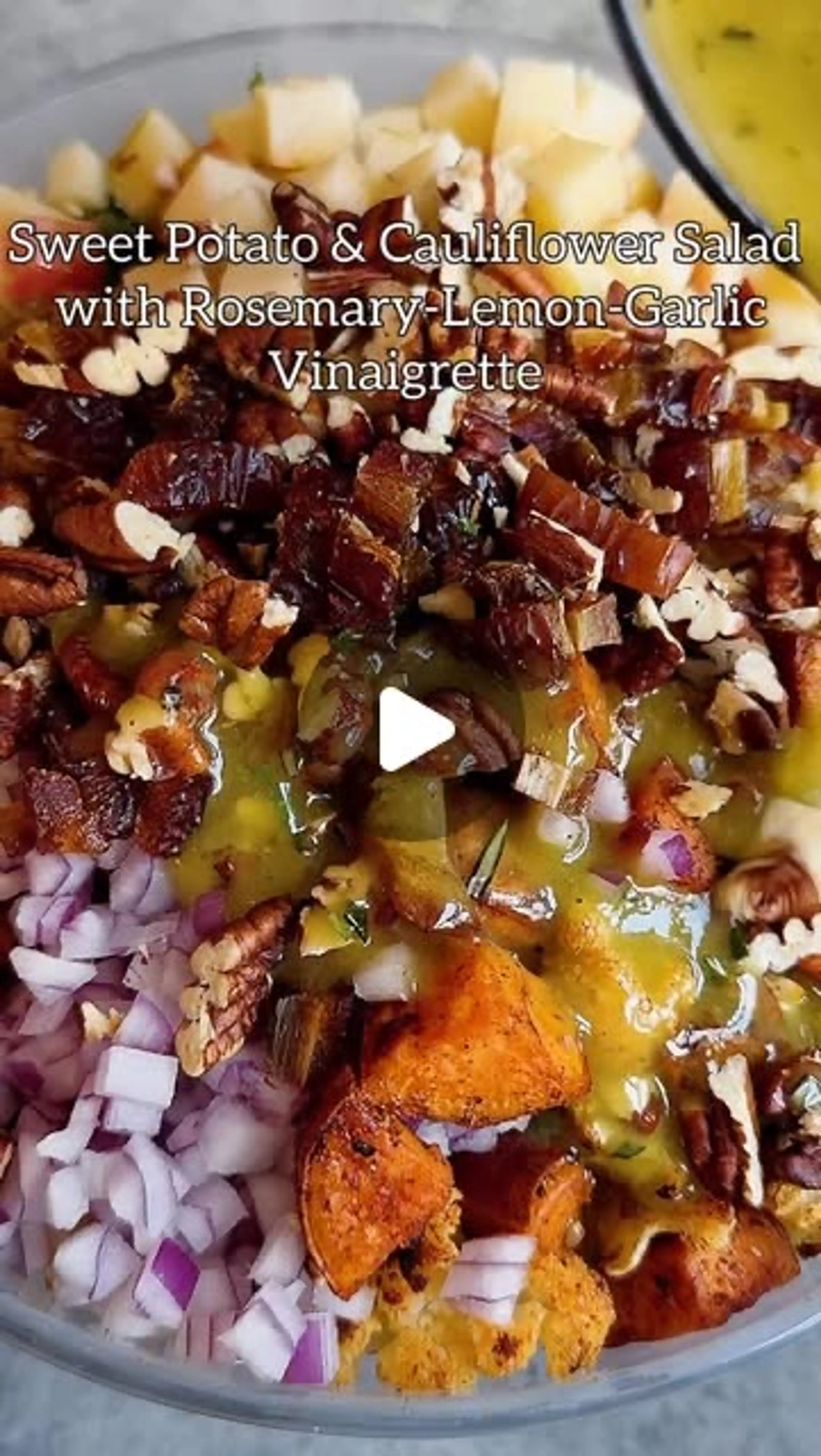 Kale, Sweet Potato & Cauliflower Salad with Rosemary-lemon-g