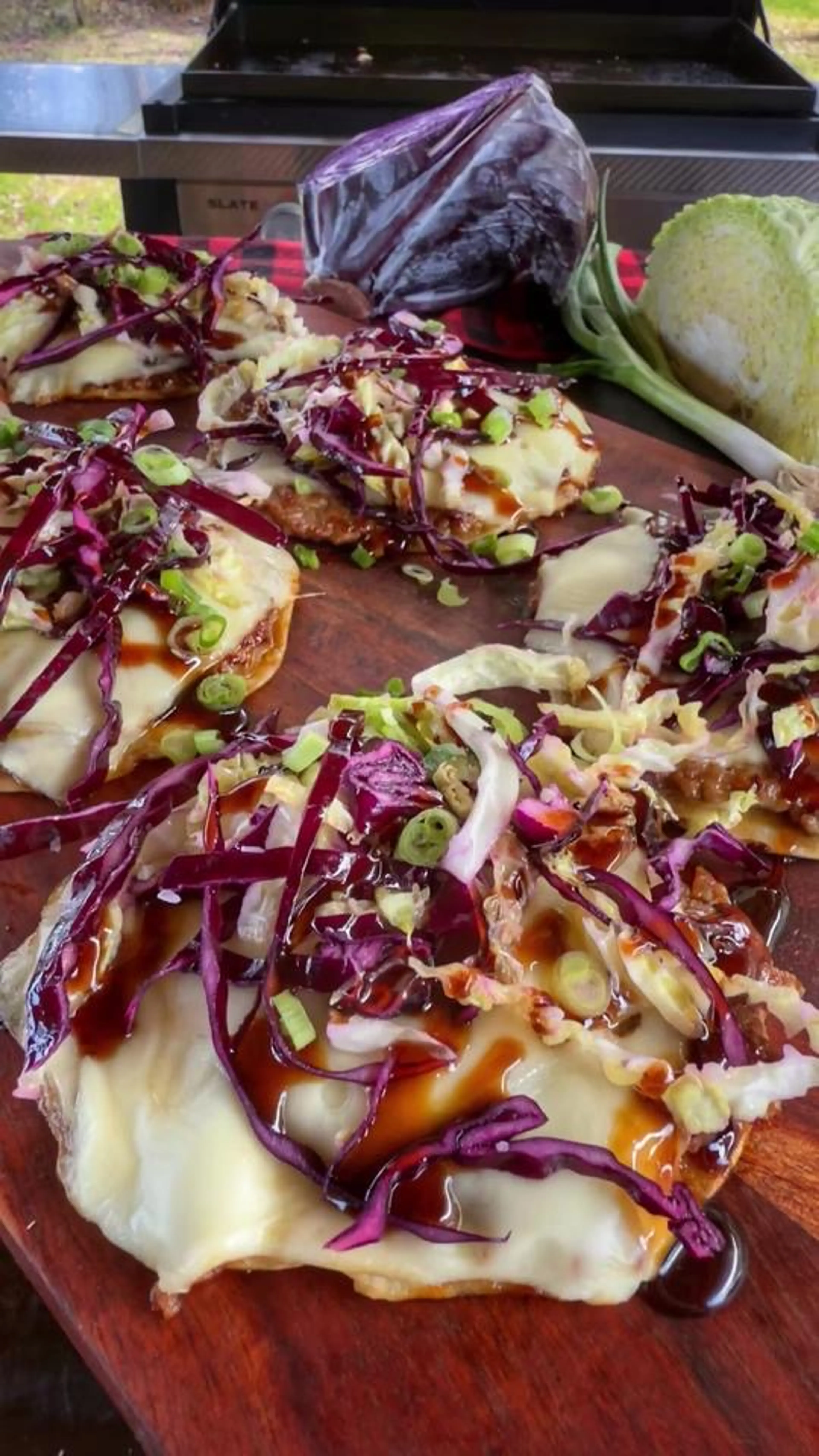 Asian smash burger tortilla