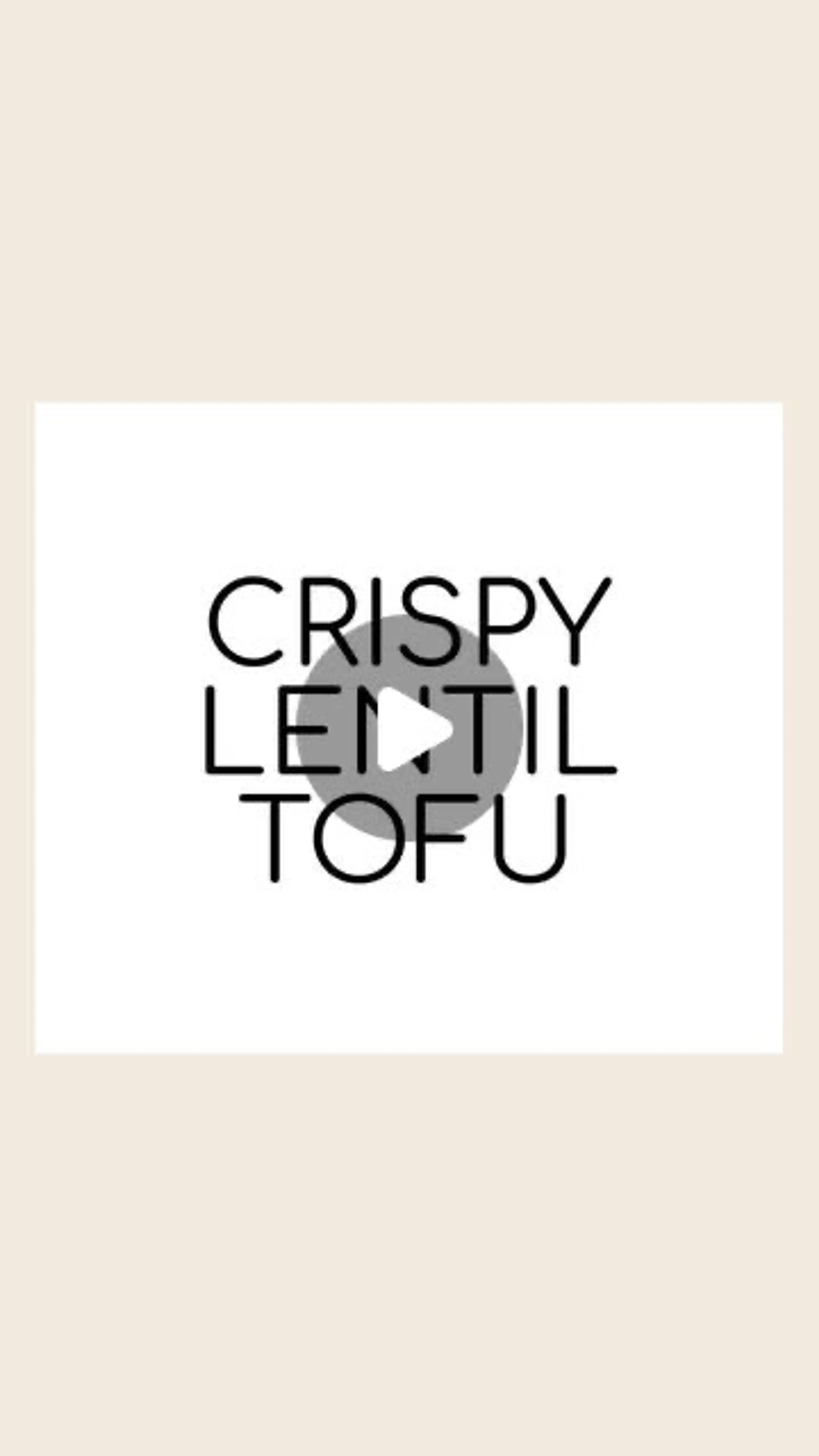 1-ingredient Red Lentil Tofu