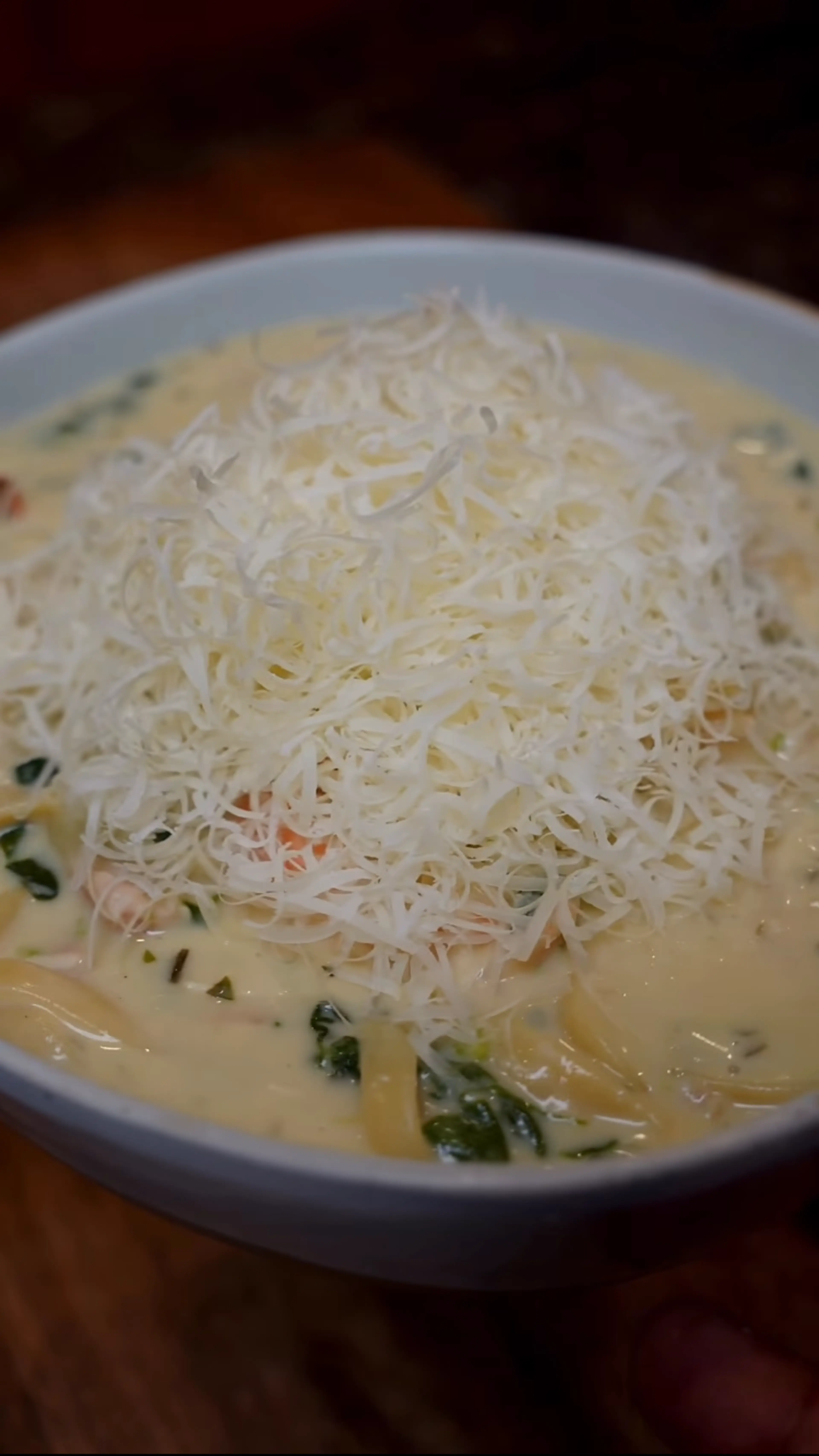 Chicken & Shrimp Alfredo Soup