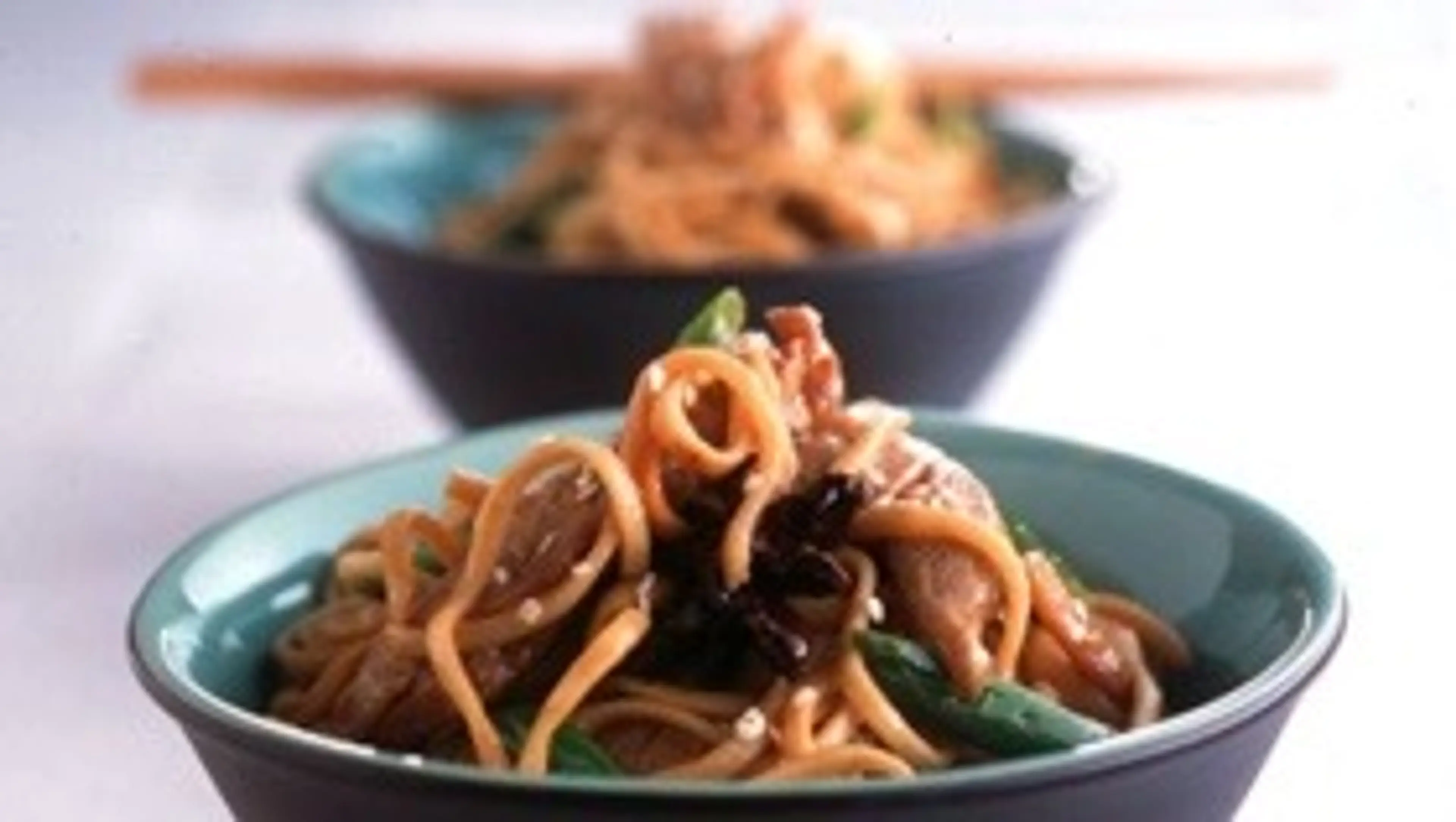 Crispy Pork Belly in a Honey Marinade with Noodles