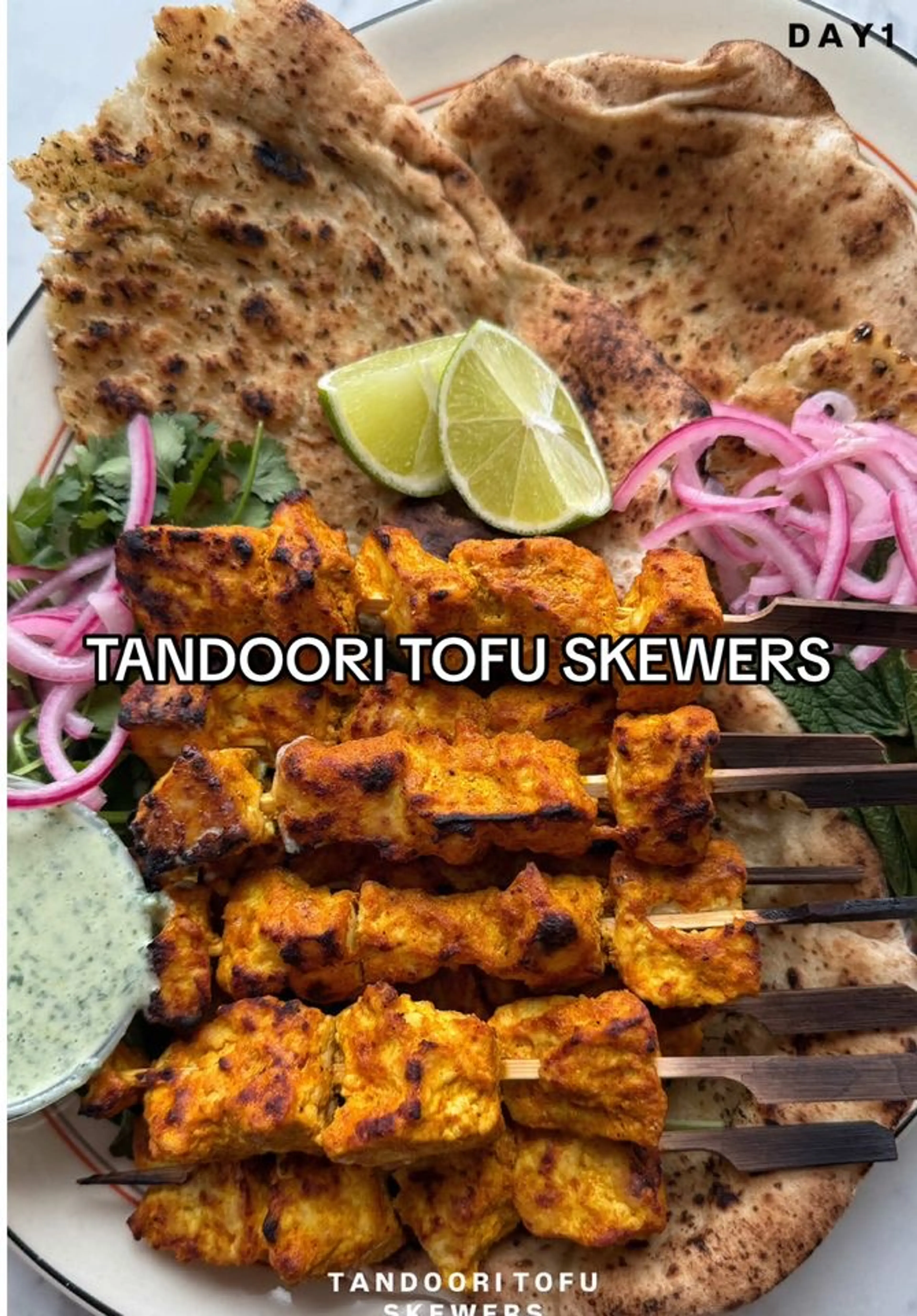 Day 1 of Veganuary | Tandoori-style Tofu Skewers