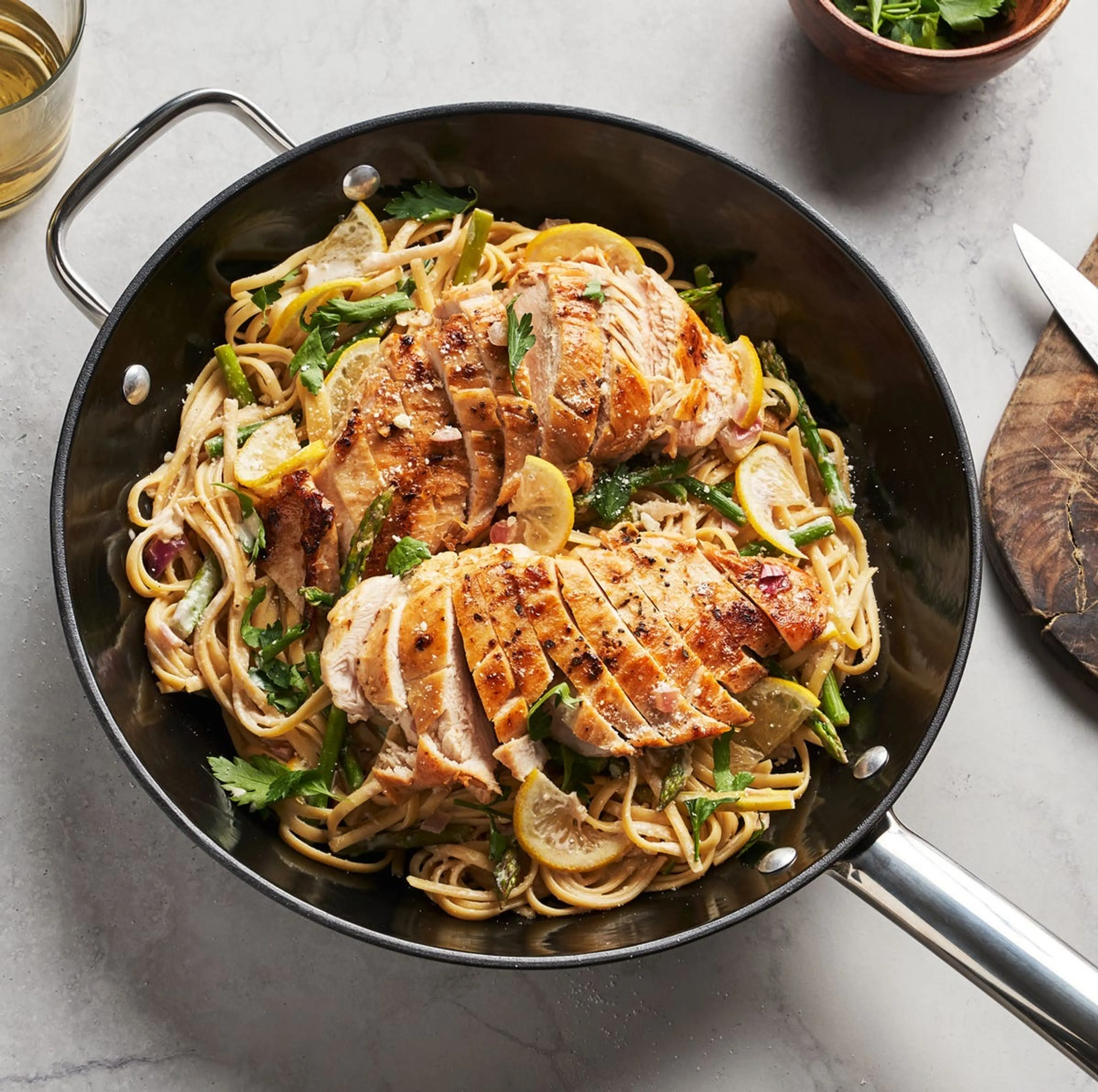 Lemon Asparagus Chicken Pasta