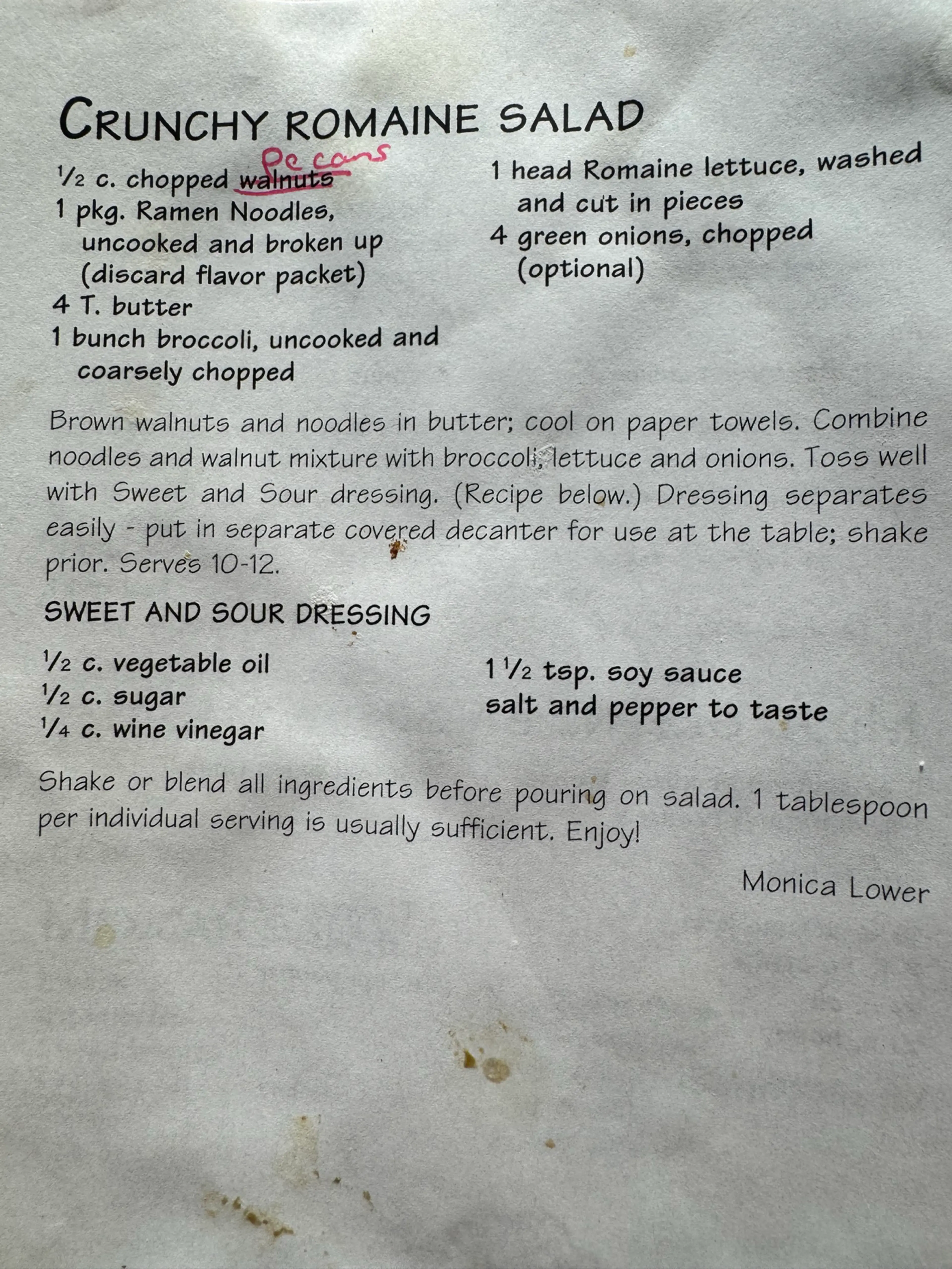 Crunchy Romaine salad