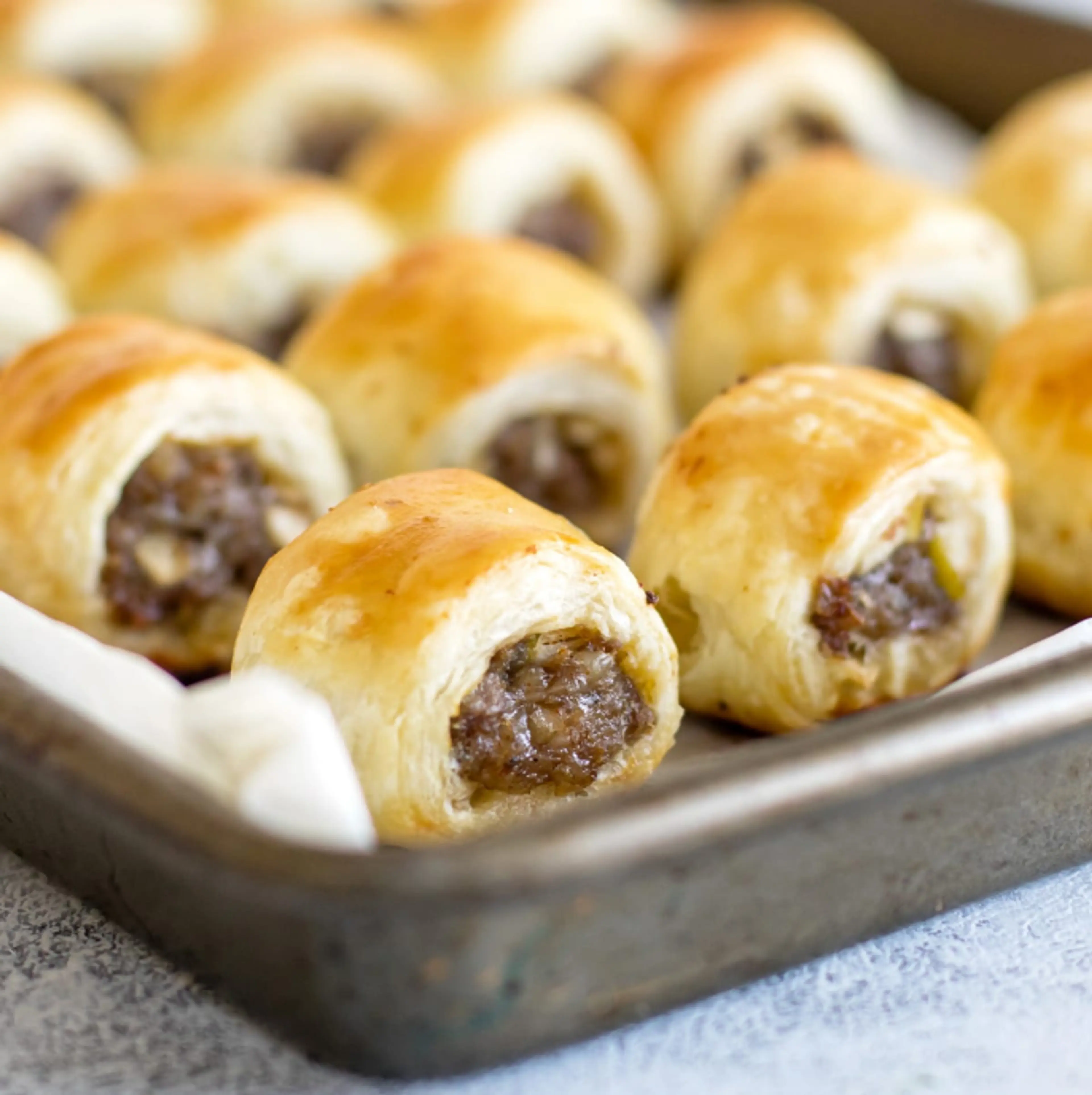 Pork Sausage Rolls with Apple and Sage