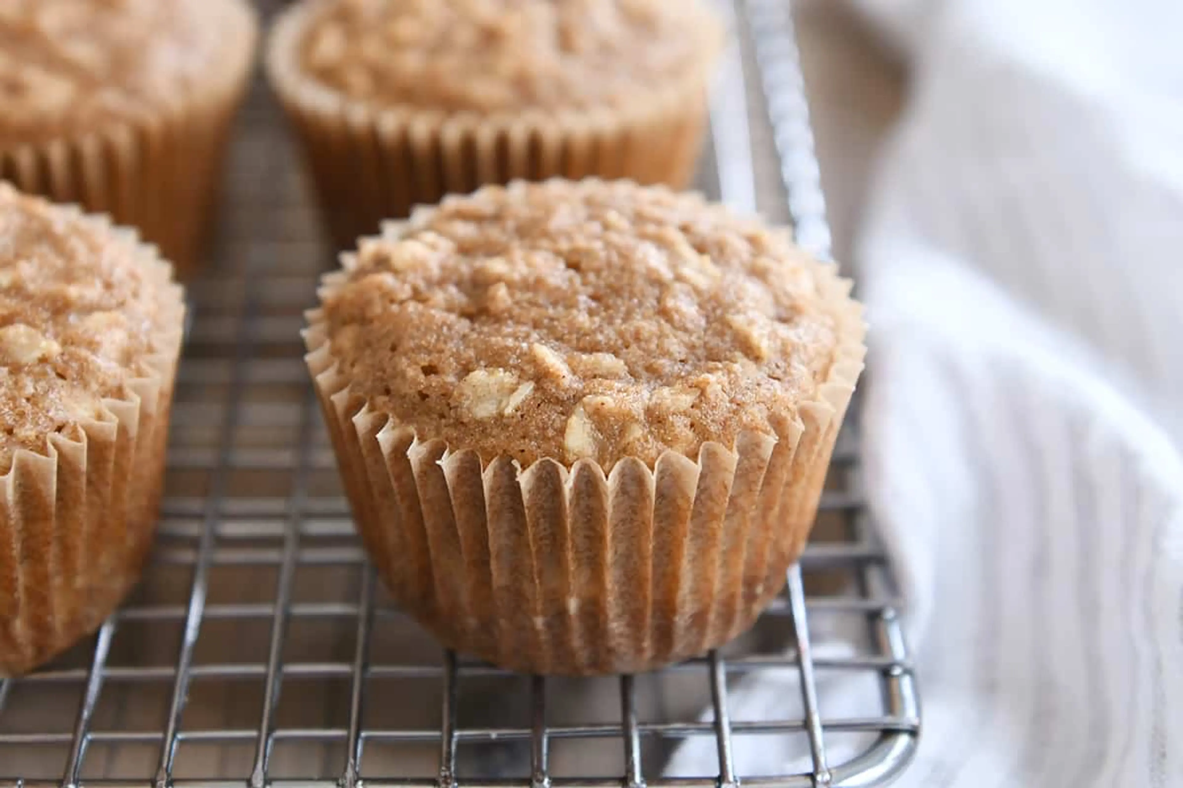 Healthy Applesauce Oat Muffins