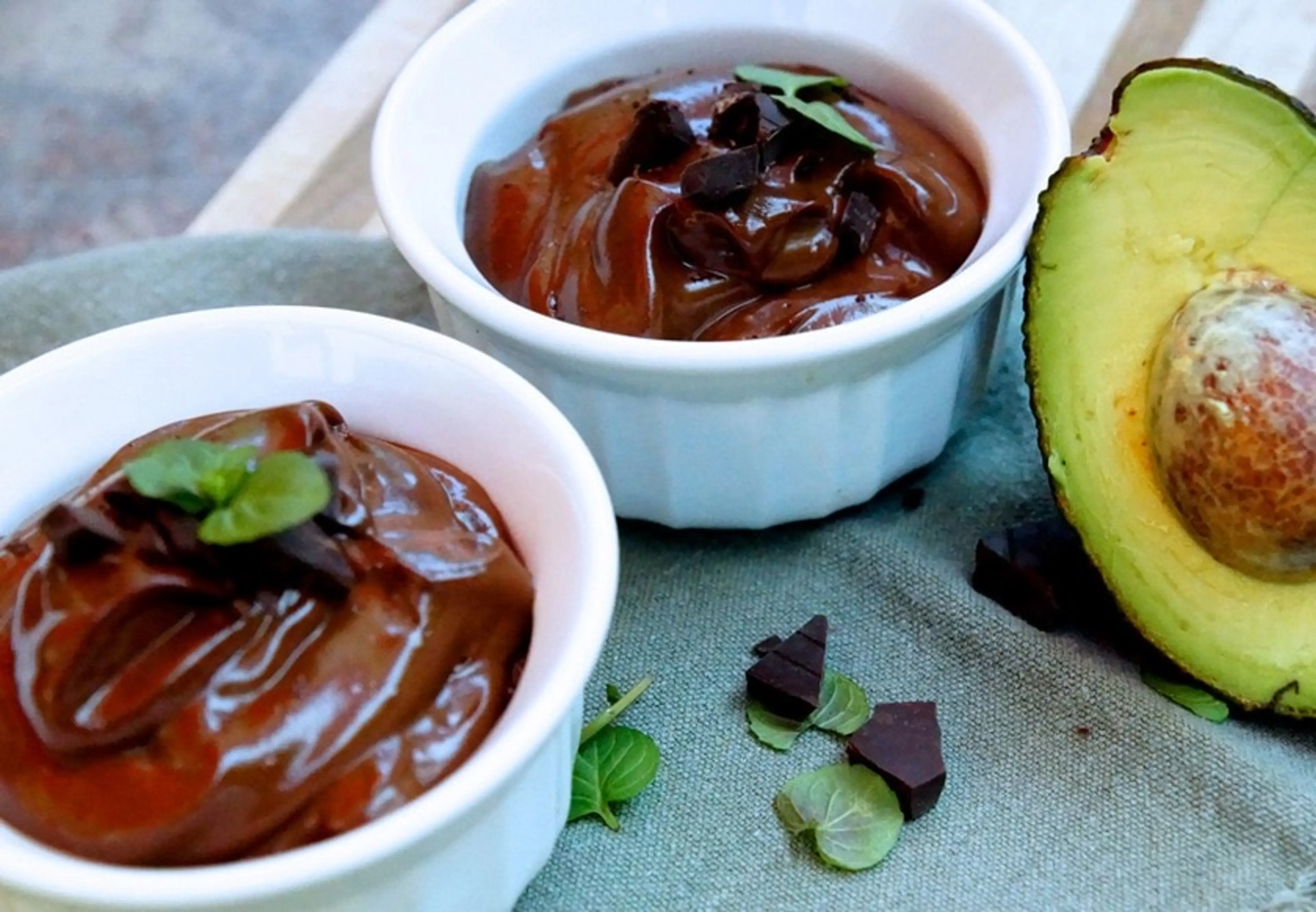 Chocolate Avocado Coconut Pudding