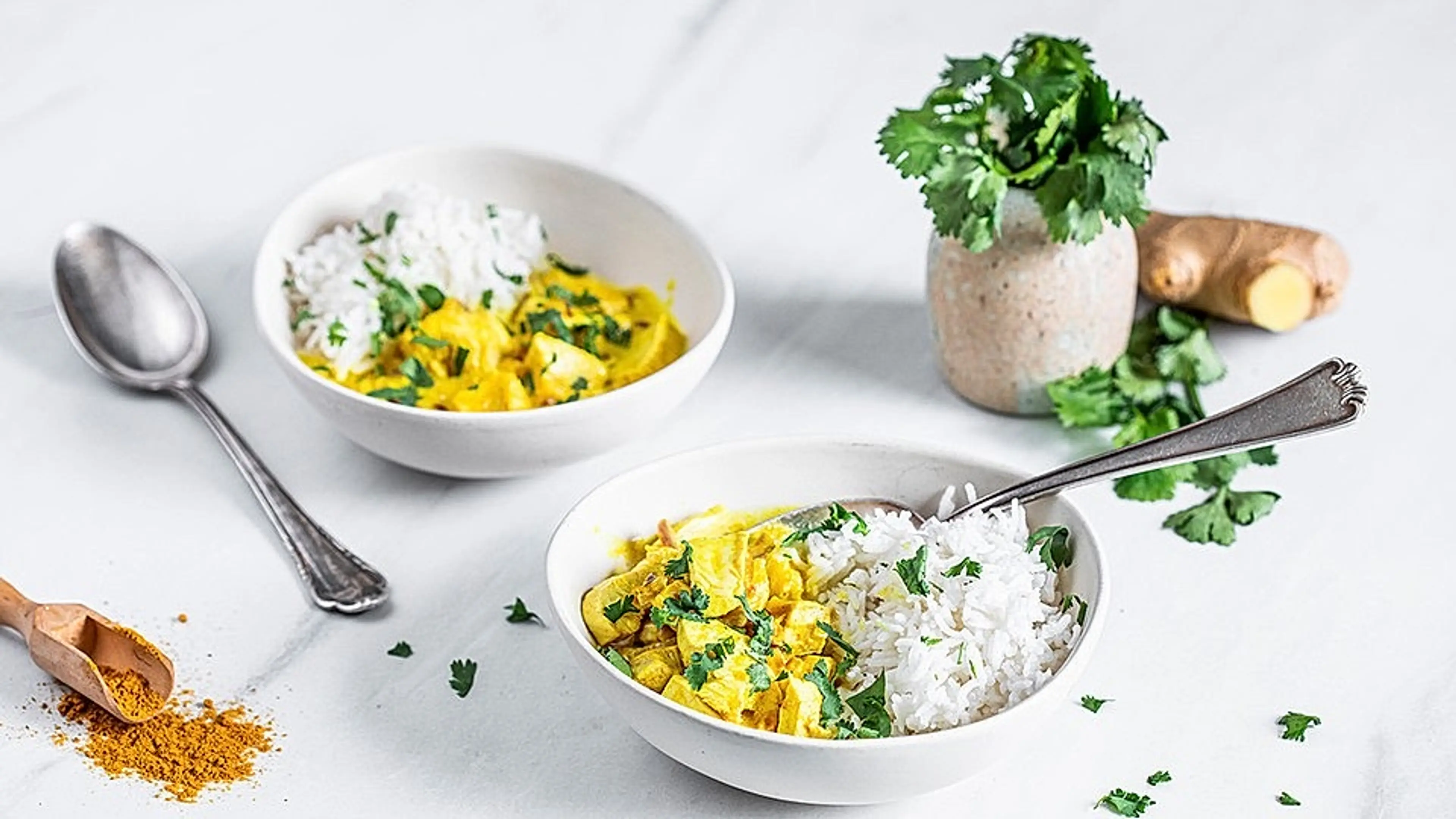 Hähnchencurry indisch in Kokosnussmilch