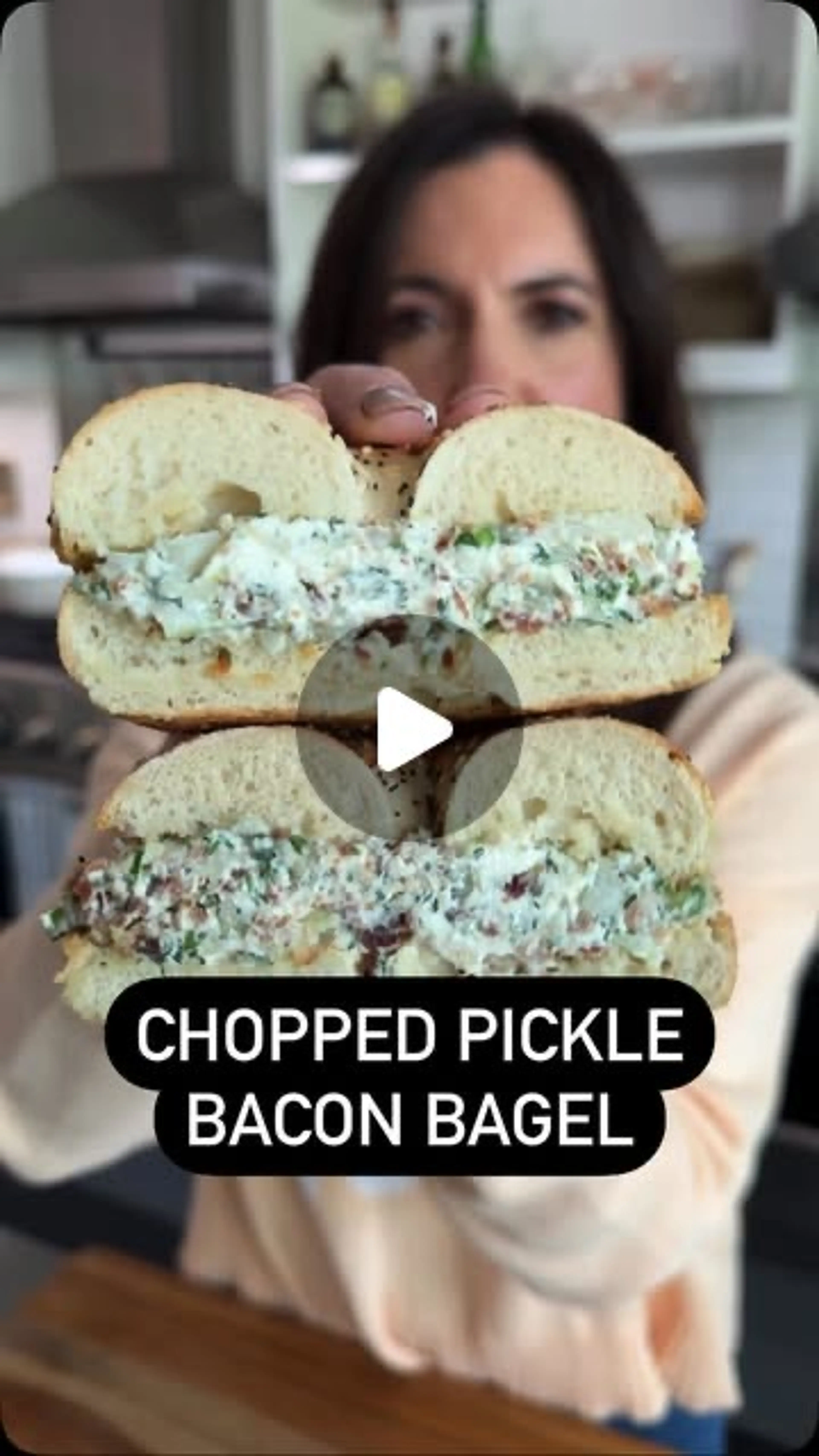 Chopped Pickle Cream Cheese Bagels Are the Best Start t