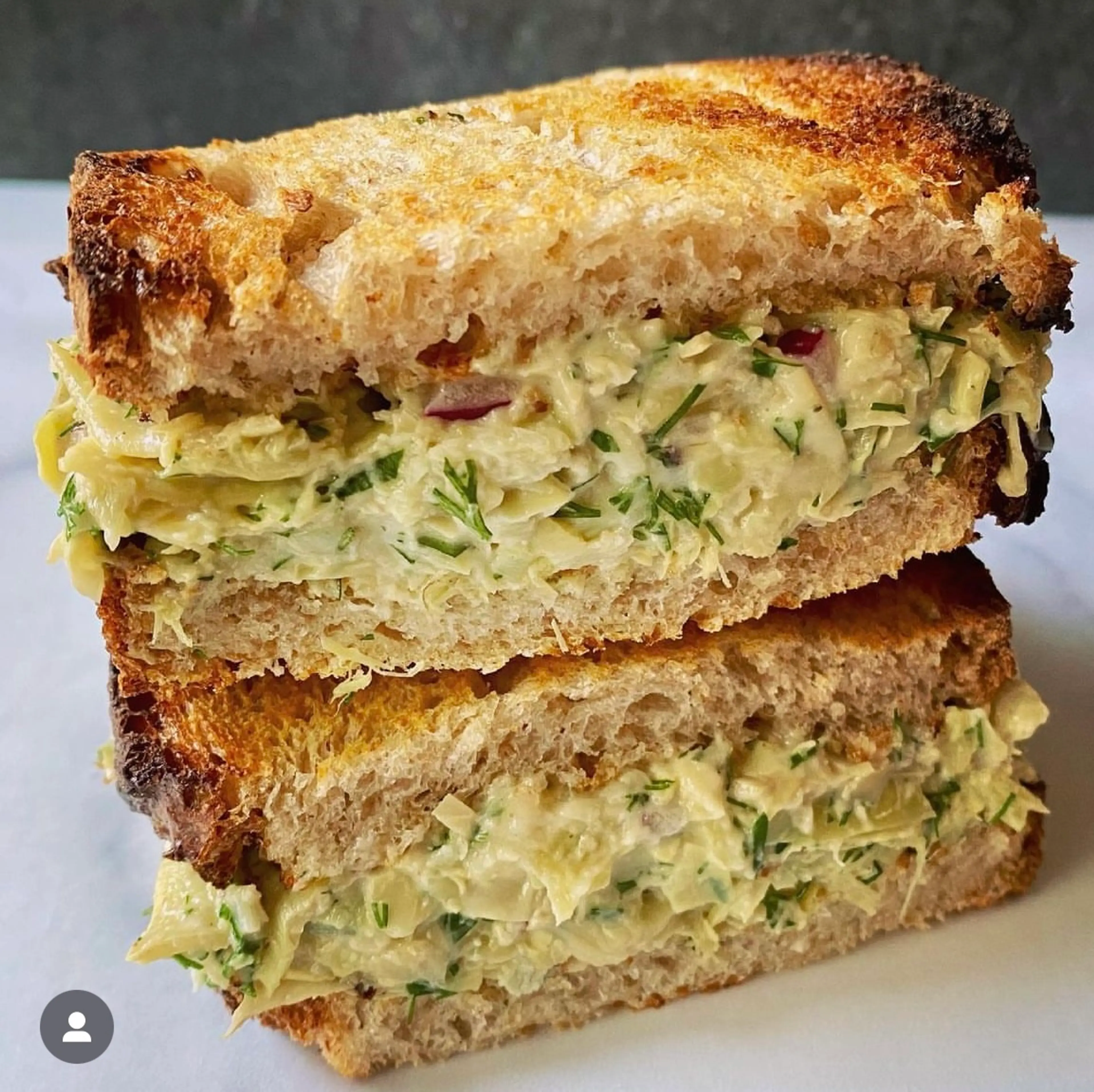 Chopped Artichoke Salad Sandwich