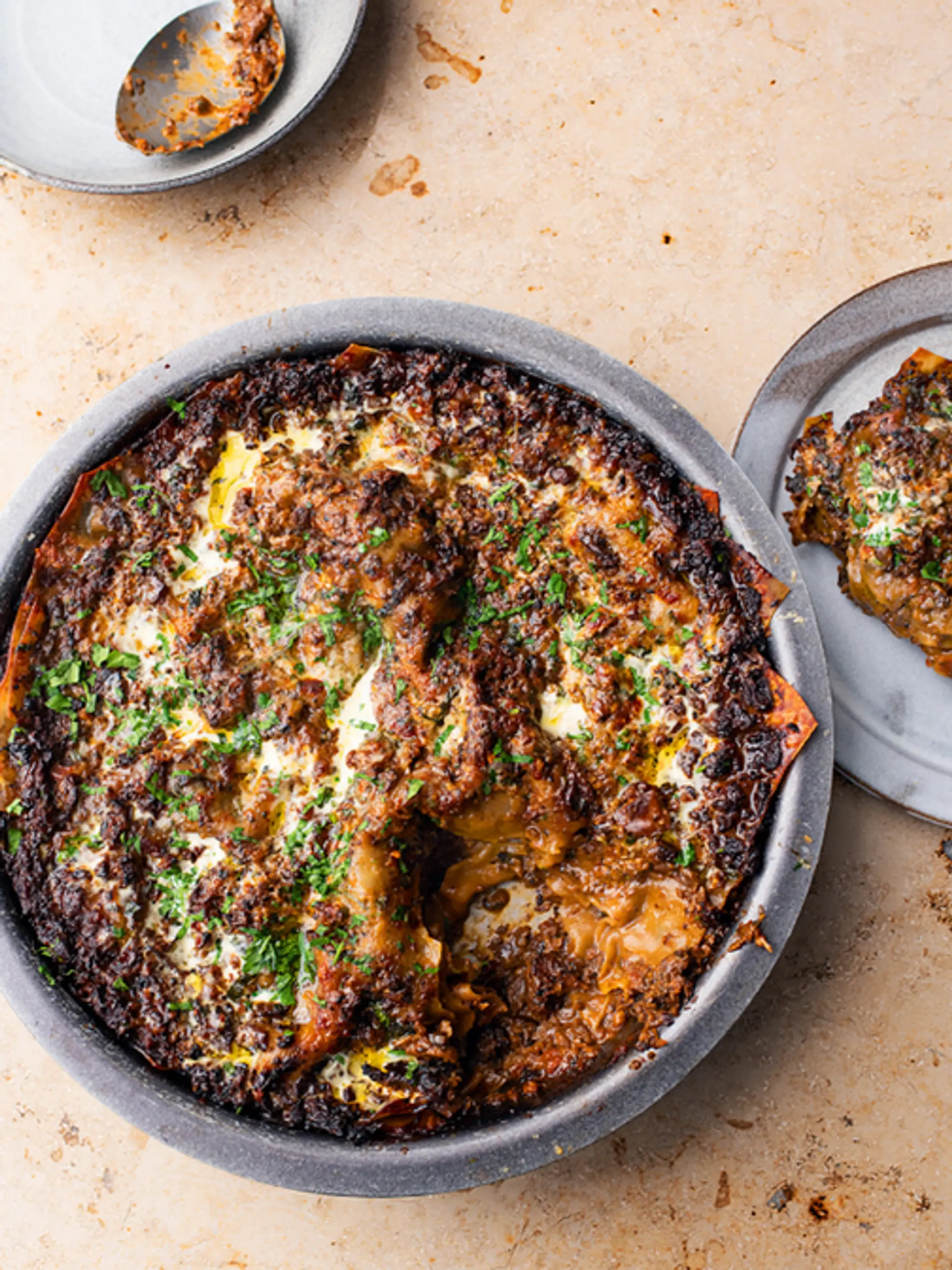 Spicy mushroom lasagne