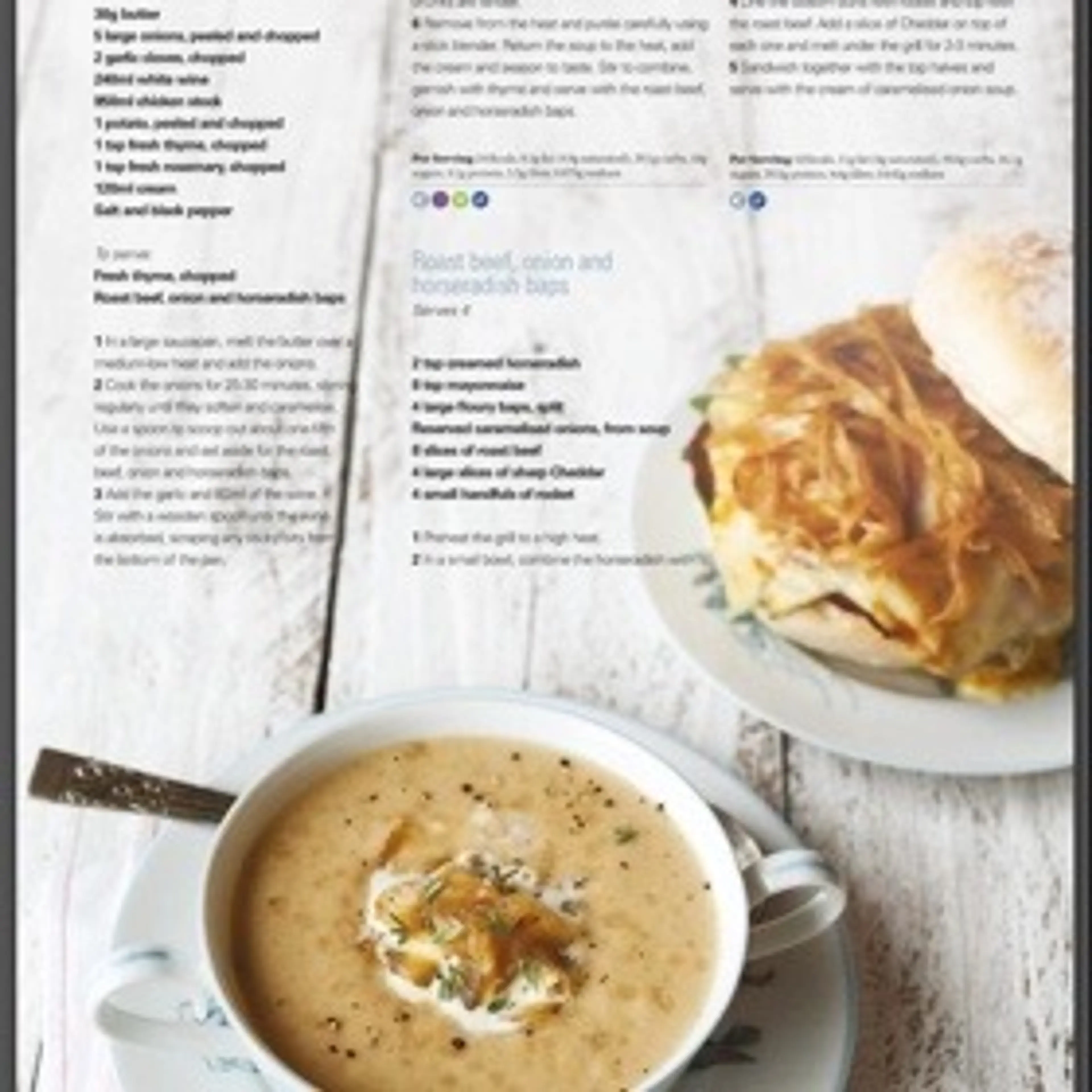 Cream of caramelised onion soup