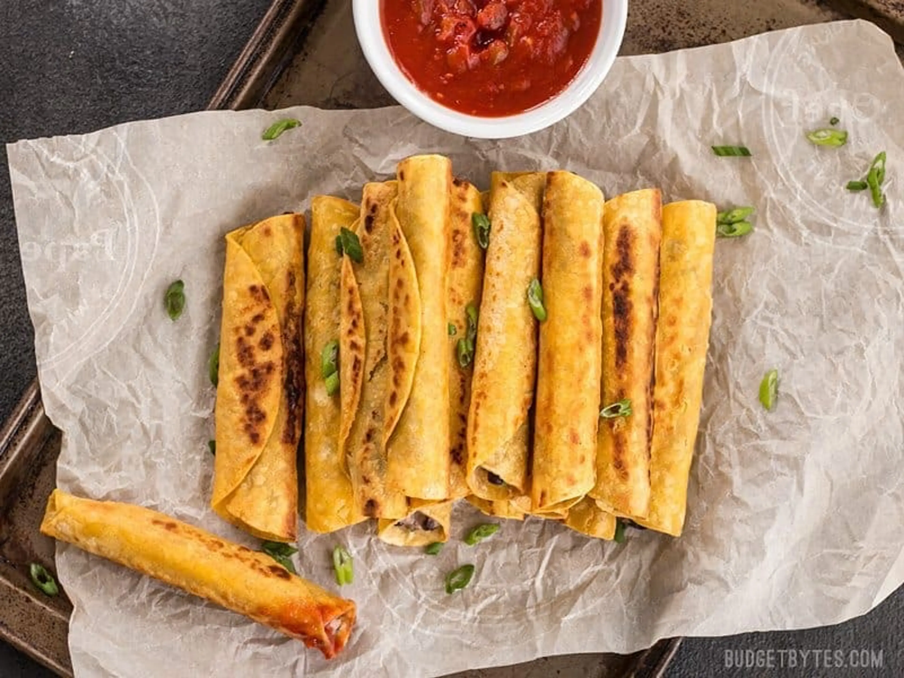 Creamy Black Bean Taquitos