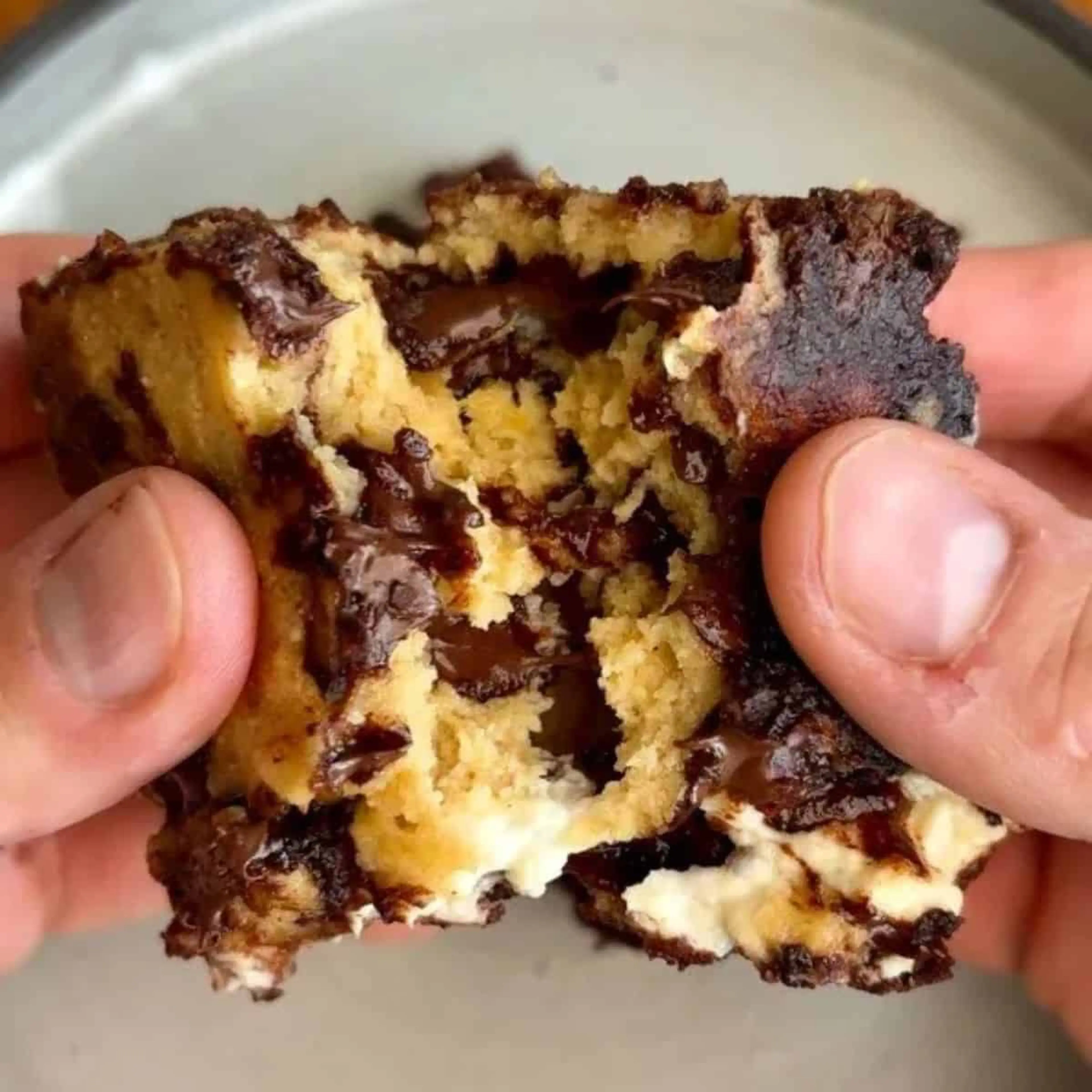 High-Protein Cream Cheese Stuffed Brookie Bars