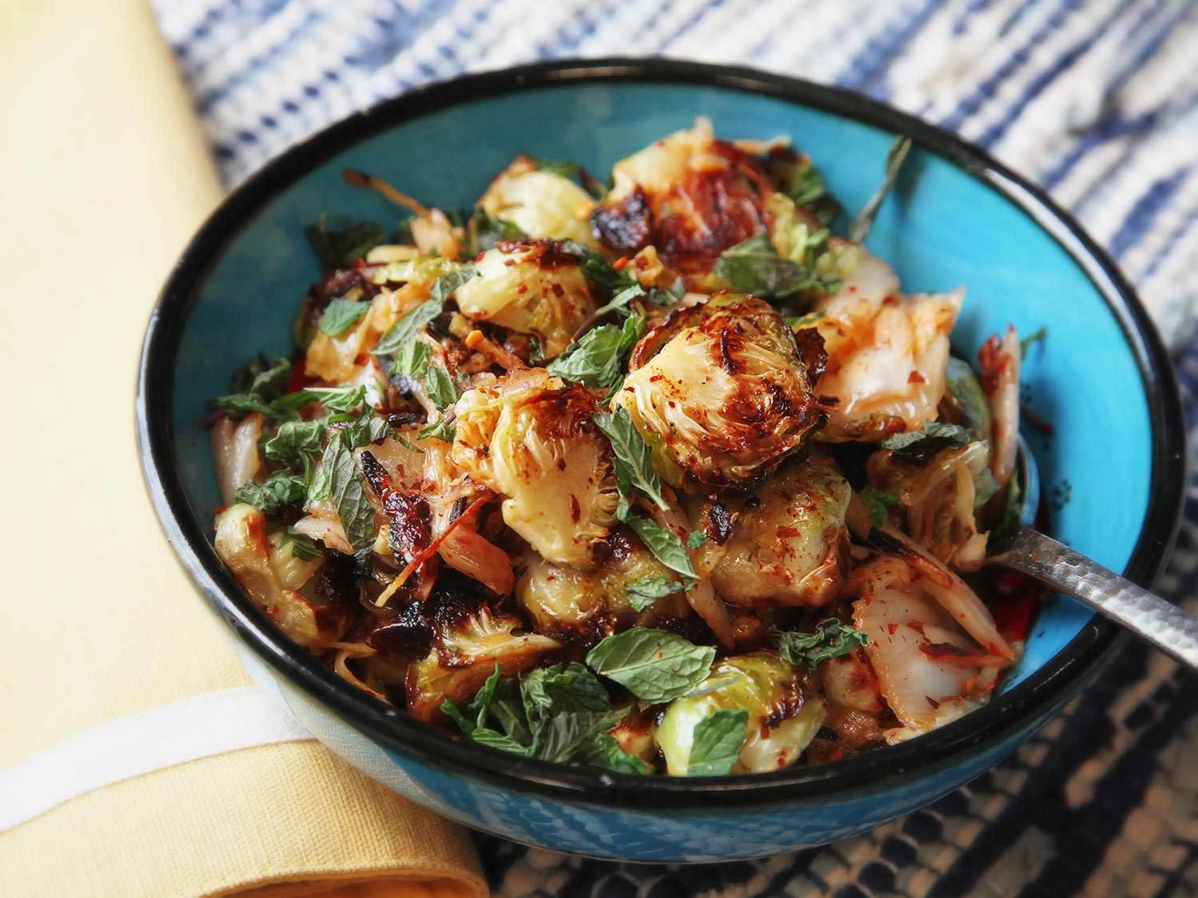 Roasted Brussels Sprouts With Kimchi and Ginger Recipe